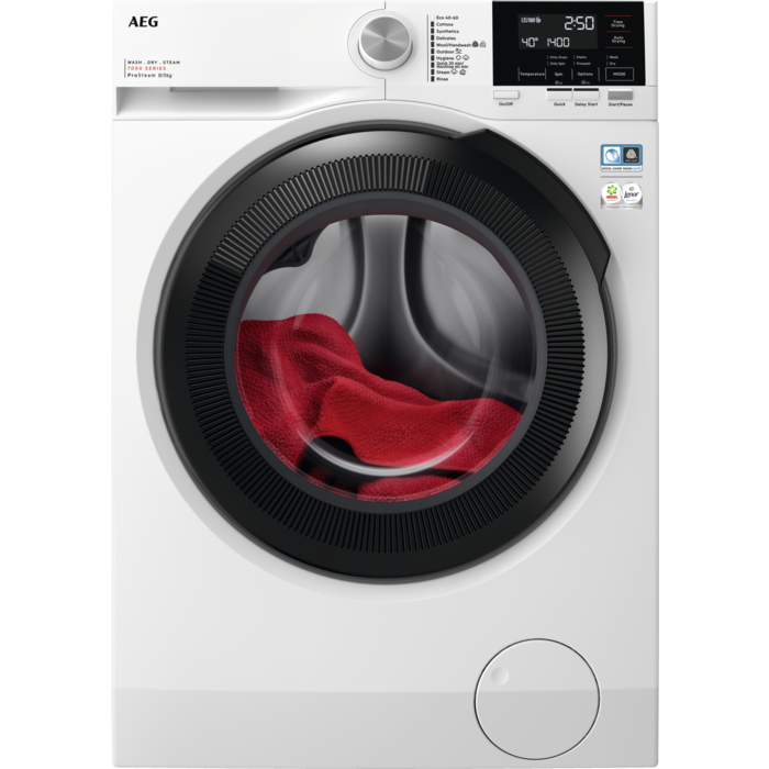 AEG LWR7185M4B 8kg/5kg 1400 Spin Washer Dryer - White