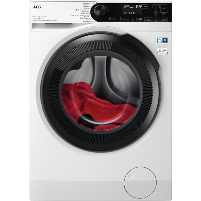 AEG LWR7485M4U 8kg/5kg 1600 Spin  Washer Dryer - White