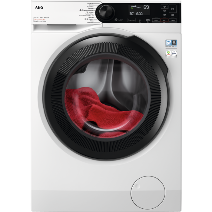 AEG LWR7496O4B 9kg/6kg 1600 Spin  Washer Dryer - White