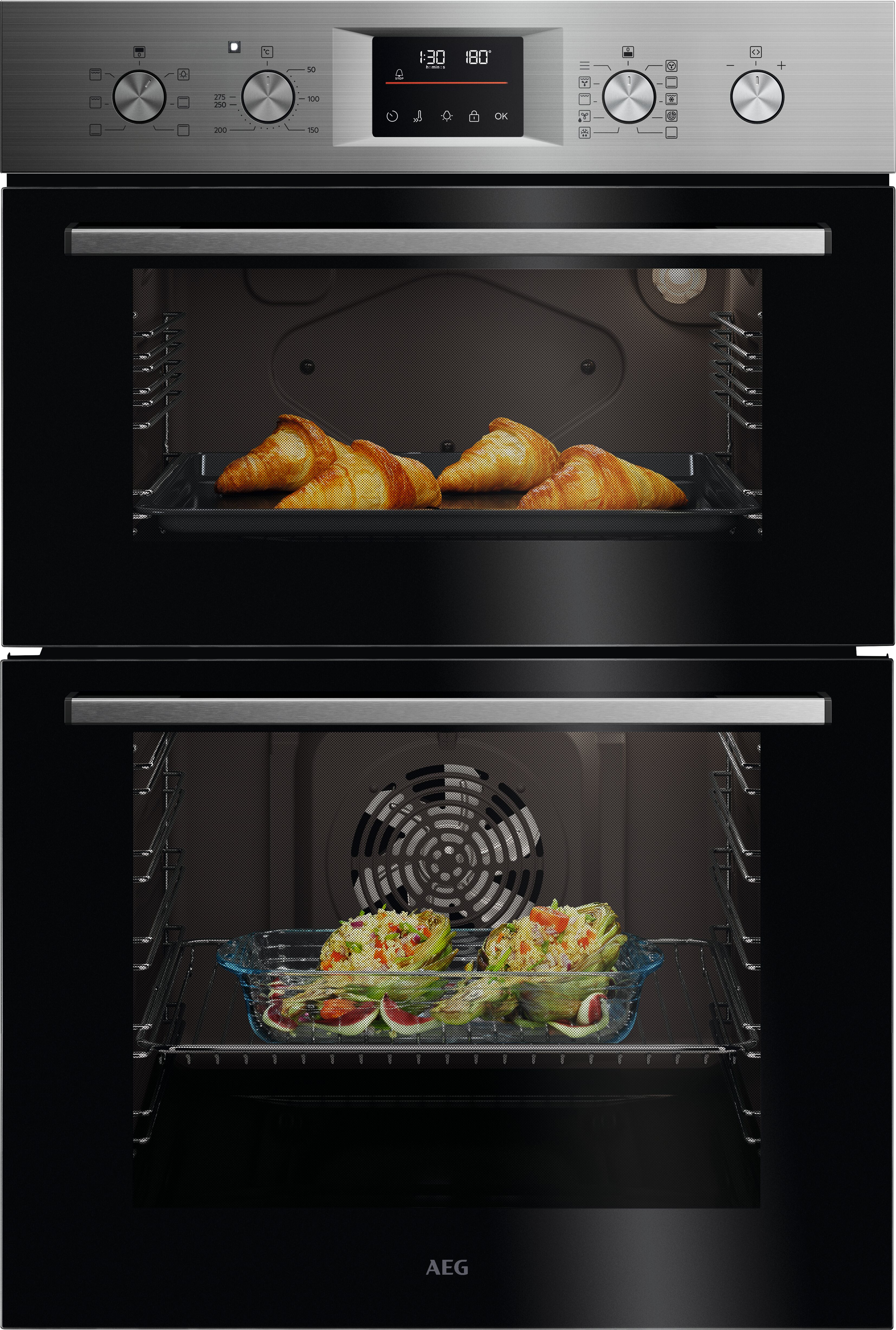 AEG OU5CP40M 61L Double Electric Oven - Stainless Steel 