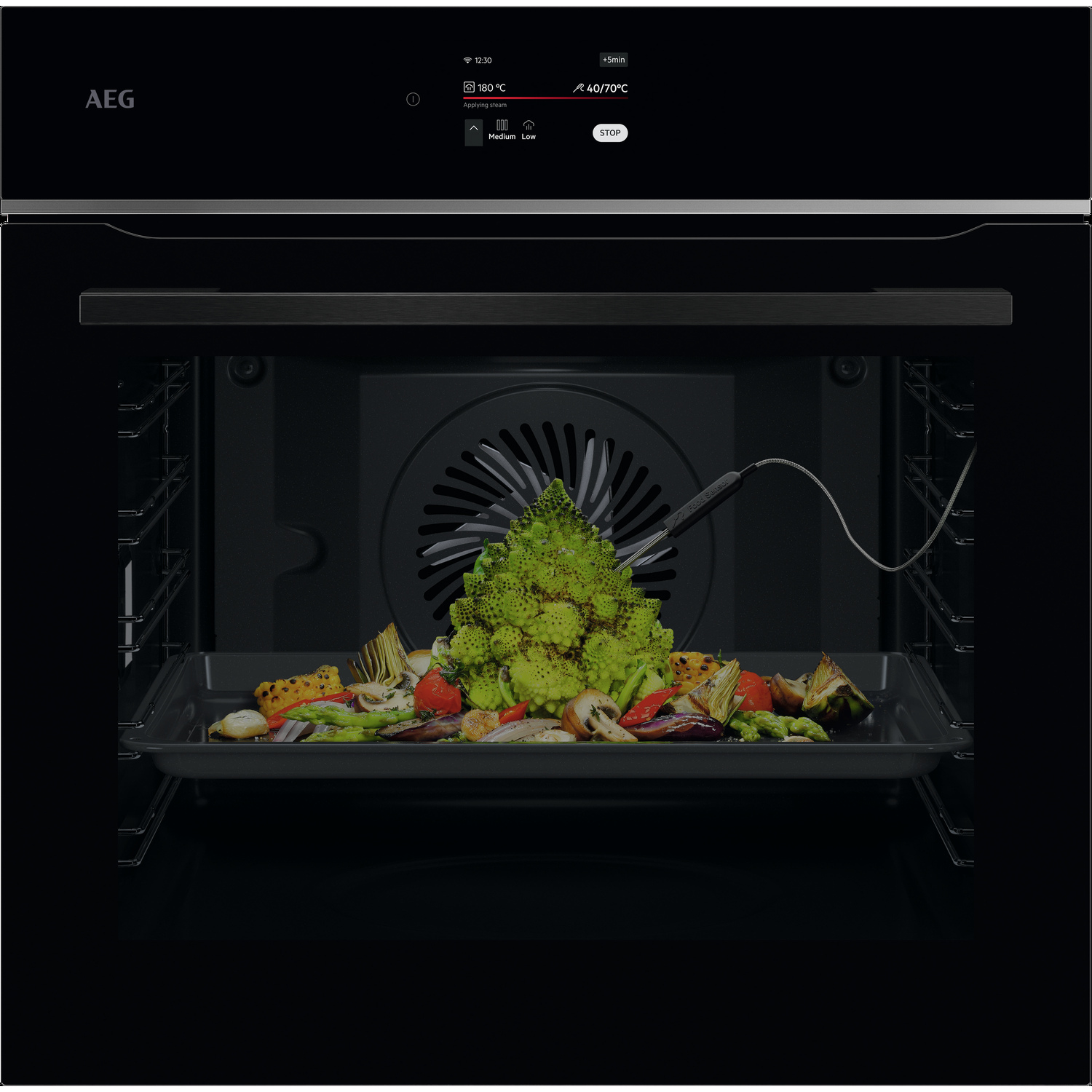AEG TE7PB731AB 59.5cm Built In Electric Single Oven - Black