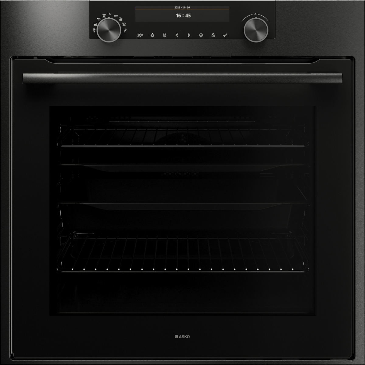 ASKO OP8687B 59.5cm Built In Electric Single Oven - Black Steel