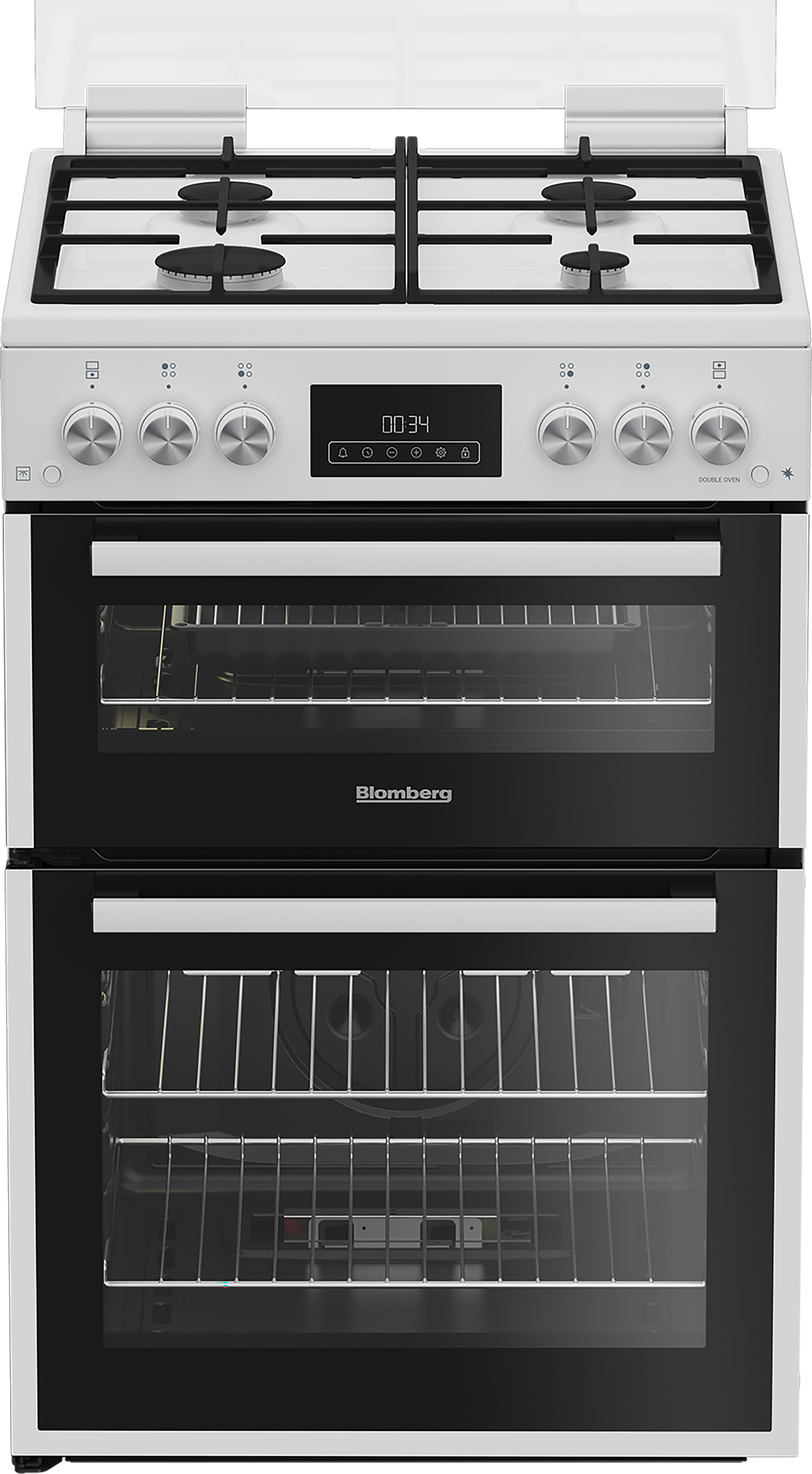 Blomberg GGRN655W 60cm Double Oven Gas Cooker with Gas Hob - White