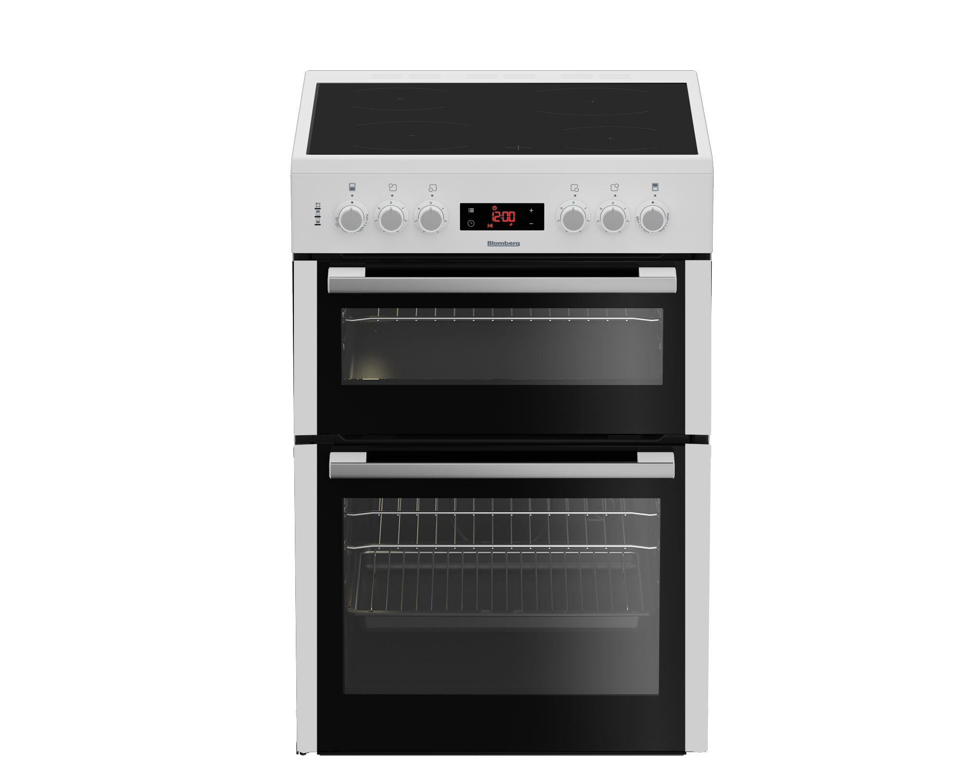HKN65W 60cm Electric Double Oven Ceramic Hob