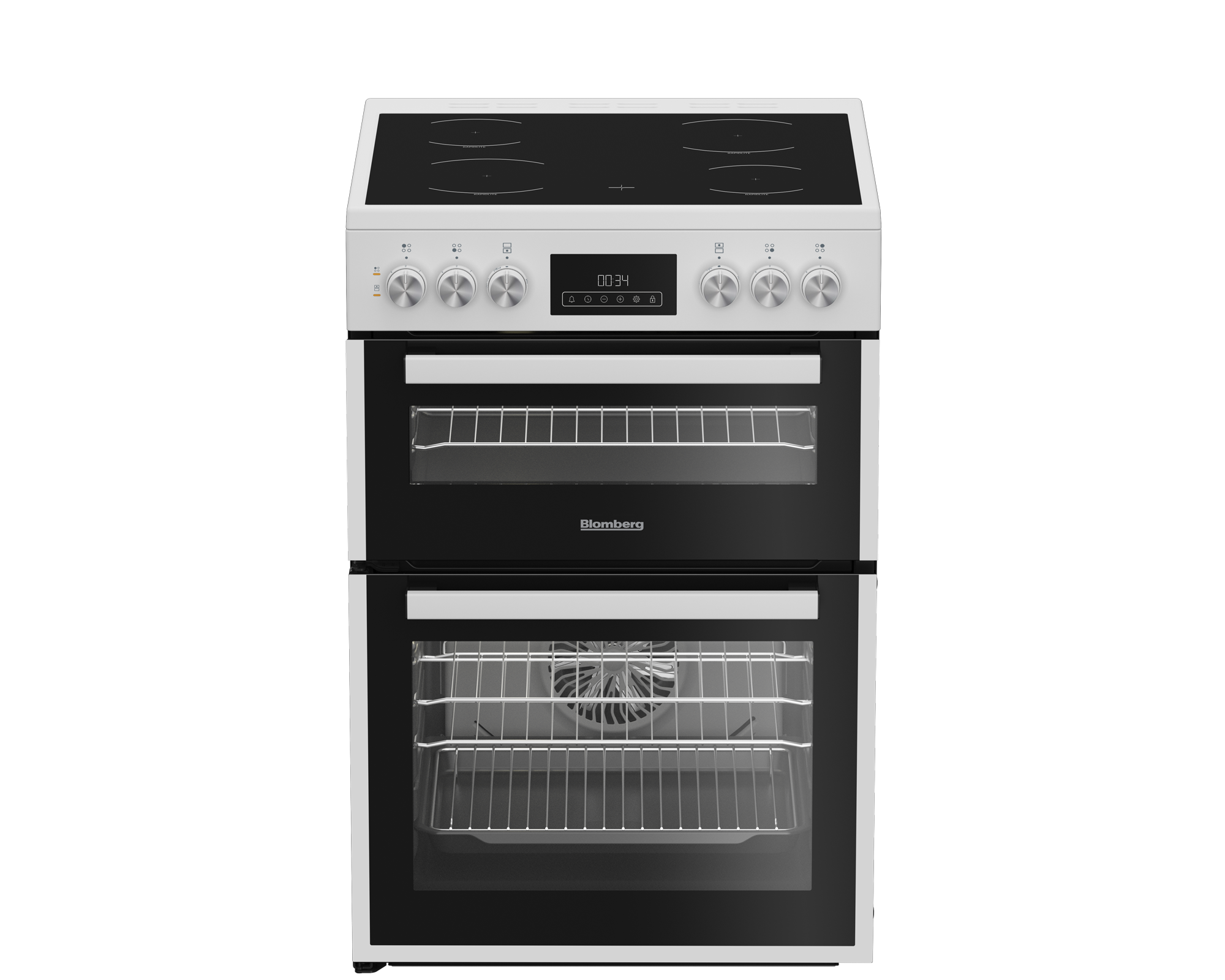 Blomberg HKRN651W 60cm Double Oven Electric Cooker with Vitroceramic Hob - White