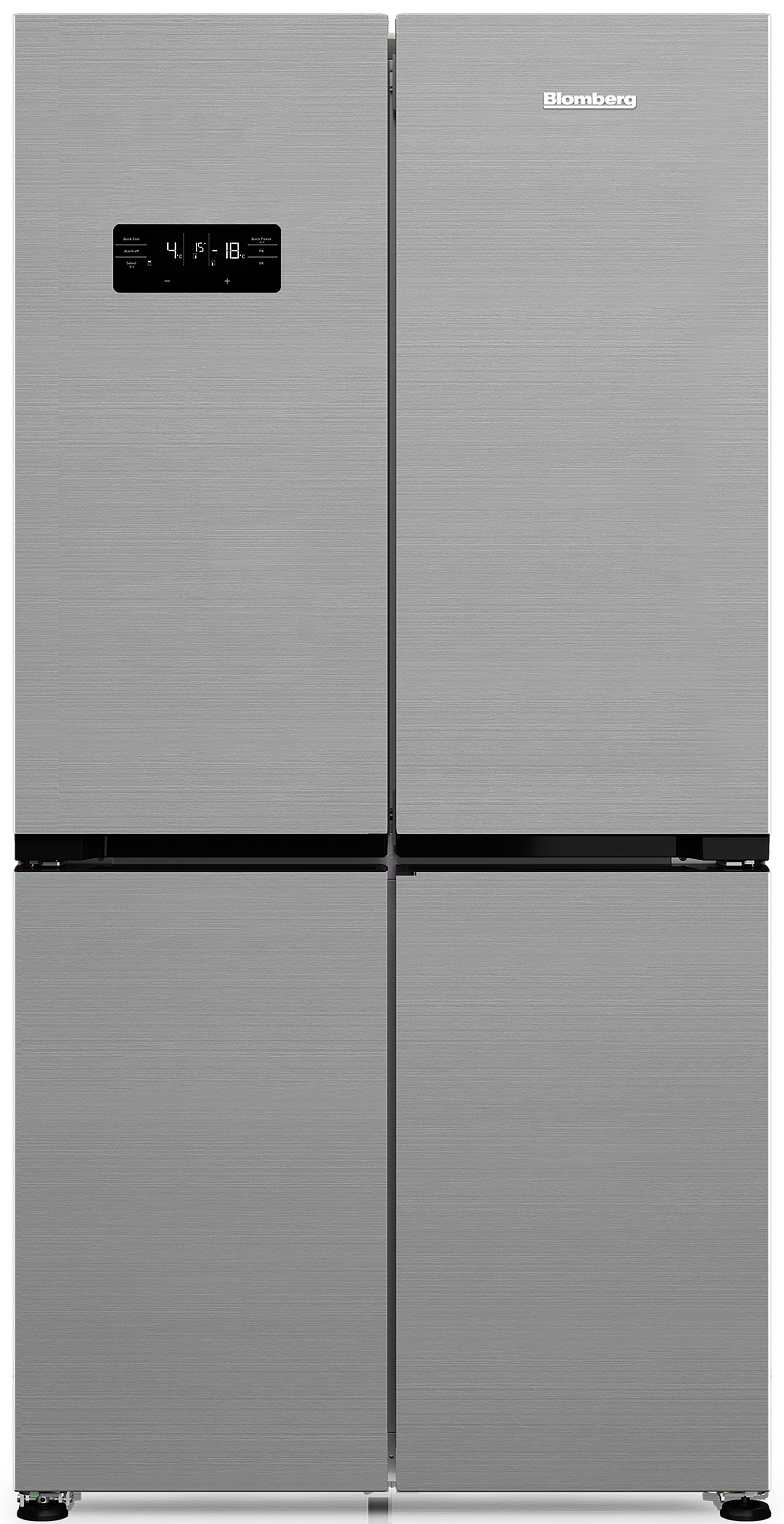 Blomberg KQD114VPX 90.8cm 60/40 Dual Cooling Frost Free American Fridge Freezer - Brushed Steel