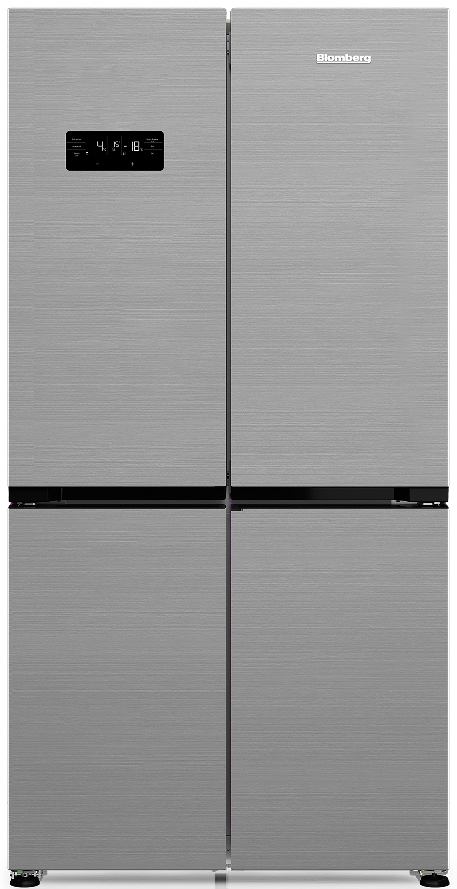 Blomberg KQD114VPX 90.8cm 60/40 Dual Cooling Frost Free American Fridge Freezer - Brushed Steel