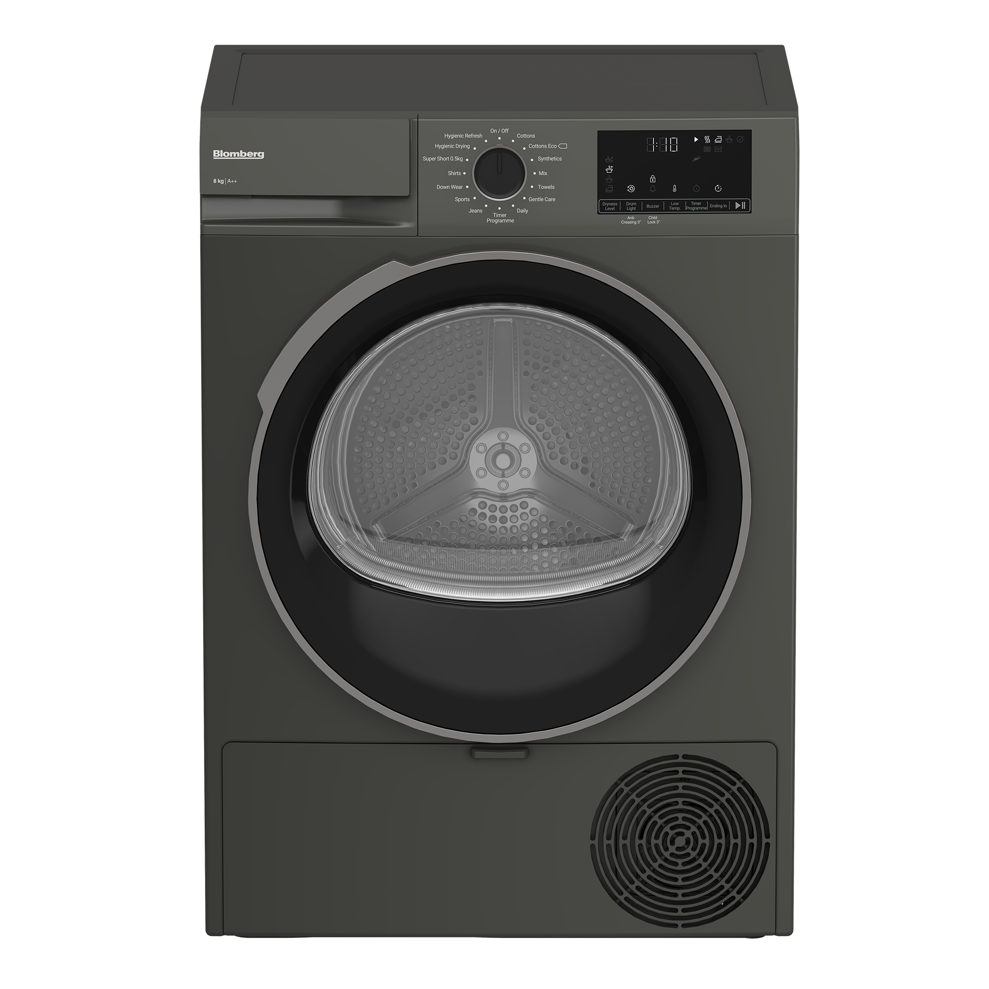 Blomberg LTA18320G 8kg Heat Pump Tumble Dryer - Graphite