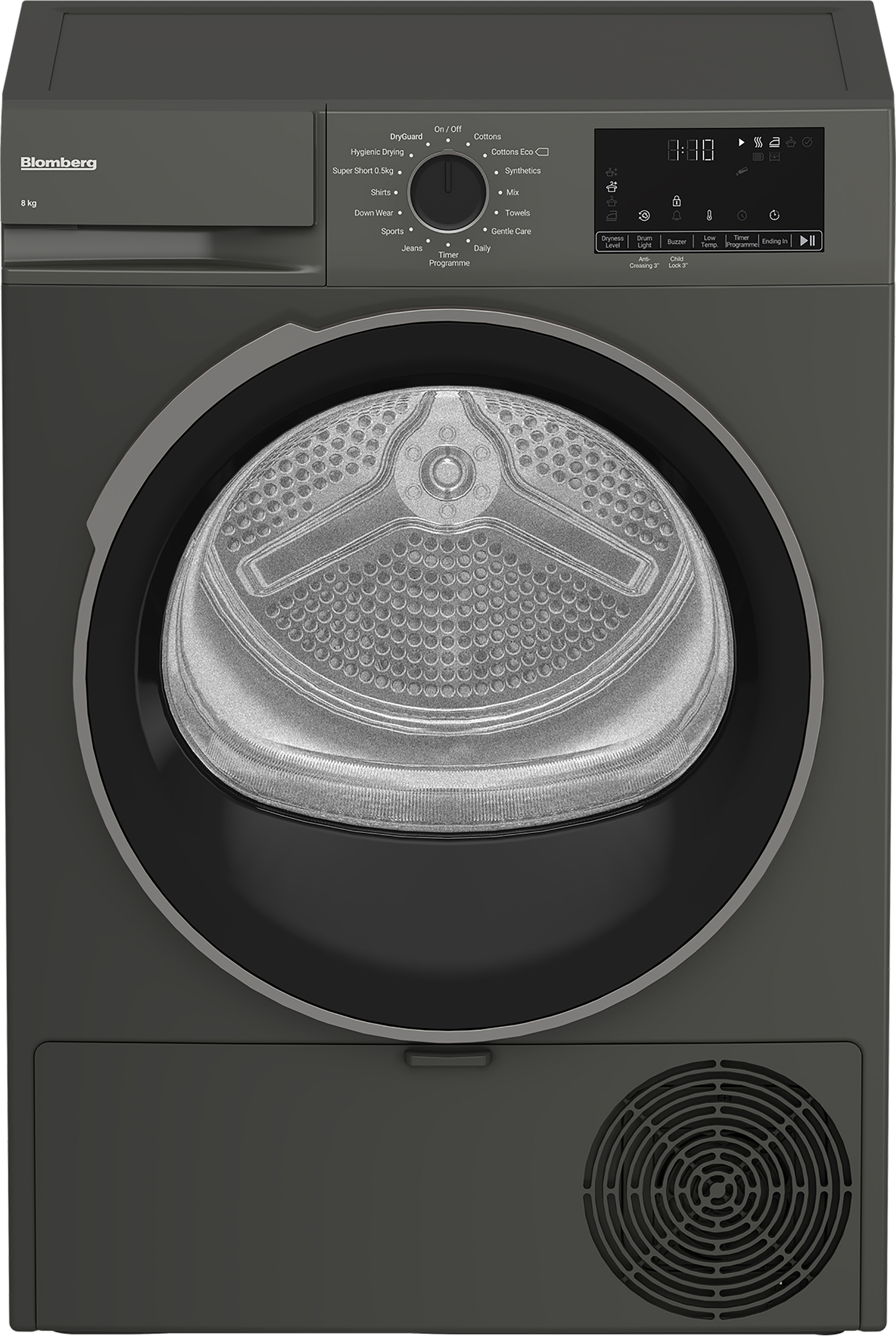 Blomberg LTA18321G 8kg Heat Pump Tumble Dryer - Graphite