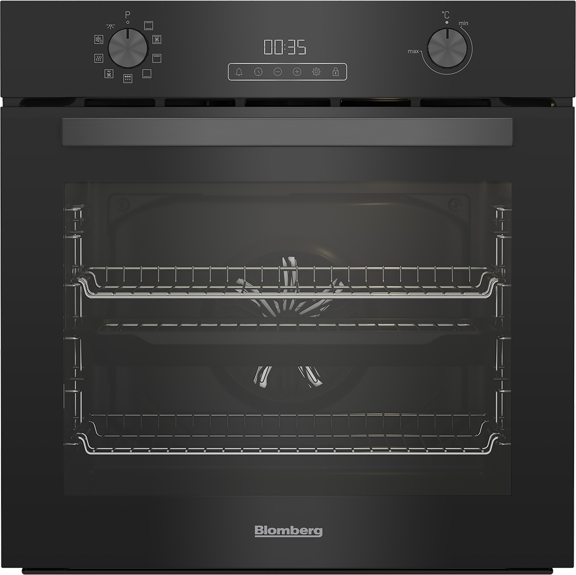 Blomberg AeroChef ROEN8232BP 60cm Built In Electric Single Oven - Black