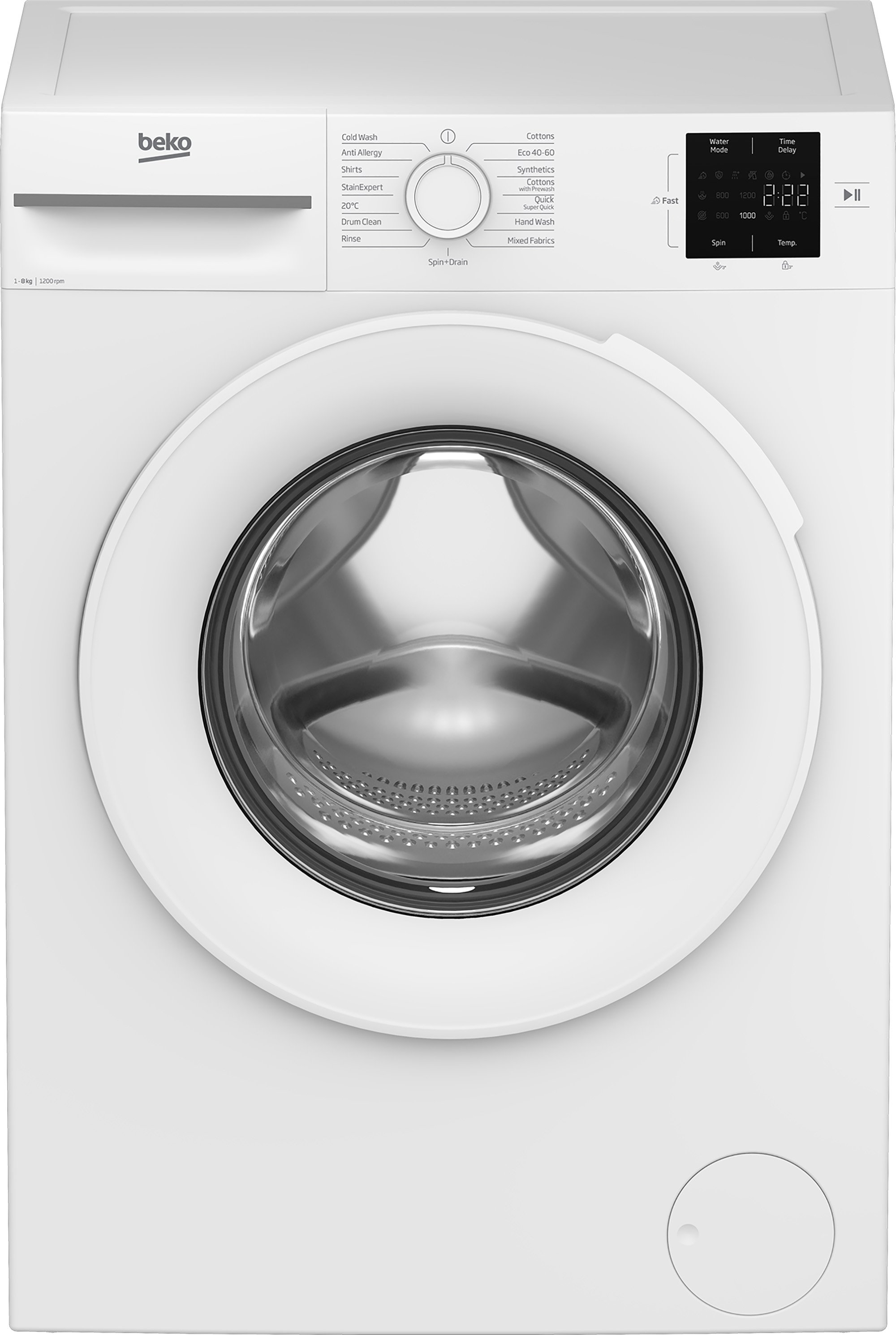 Beko BMN3WT3821W 8kg 1200 Spin RecycledTub Washing Machine - White