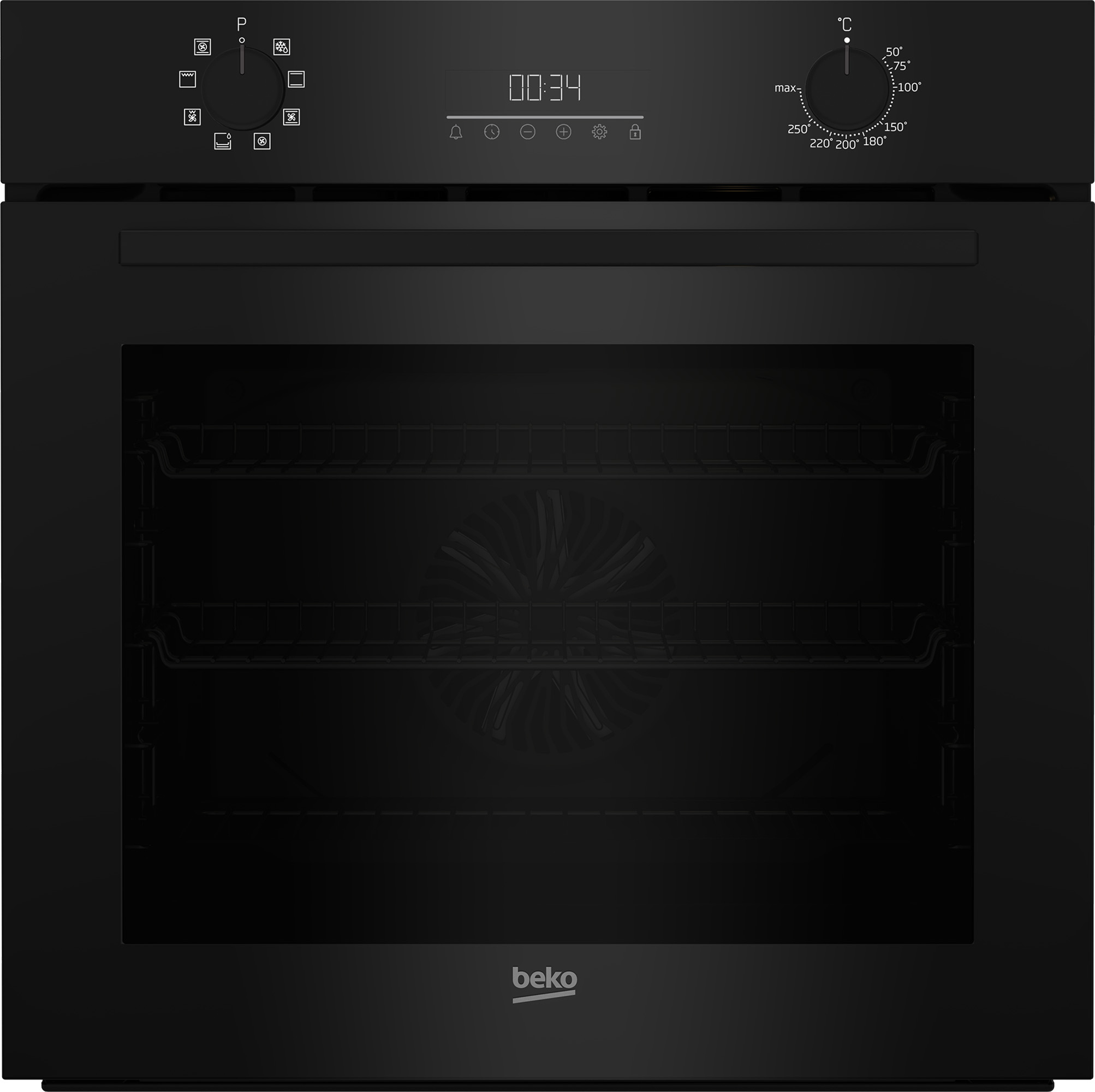 Beko CIMD91B 59.4cm Built In Electric Single Oven with AeroPerfect - Black