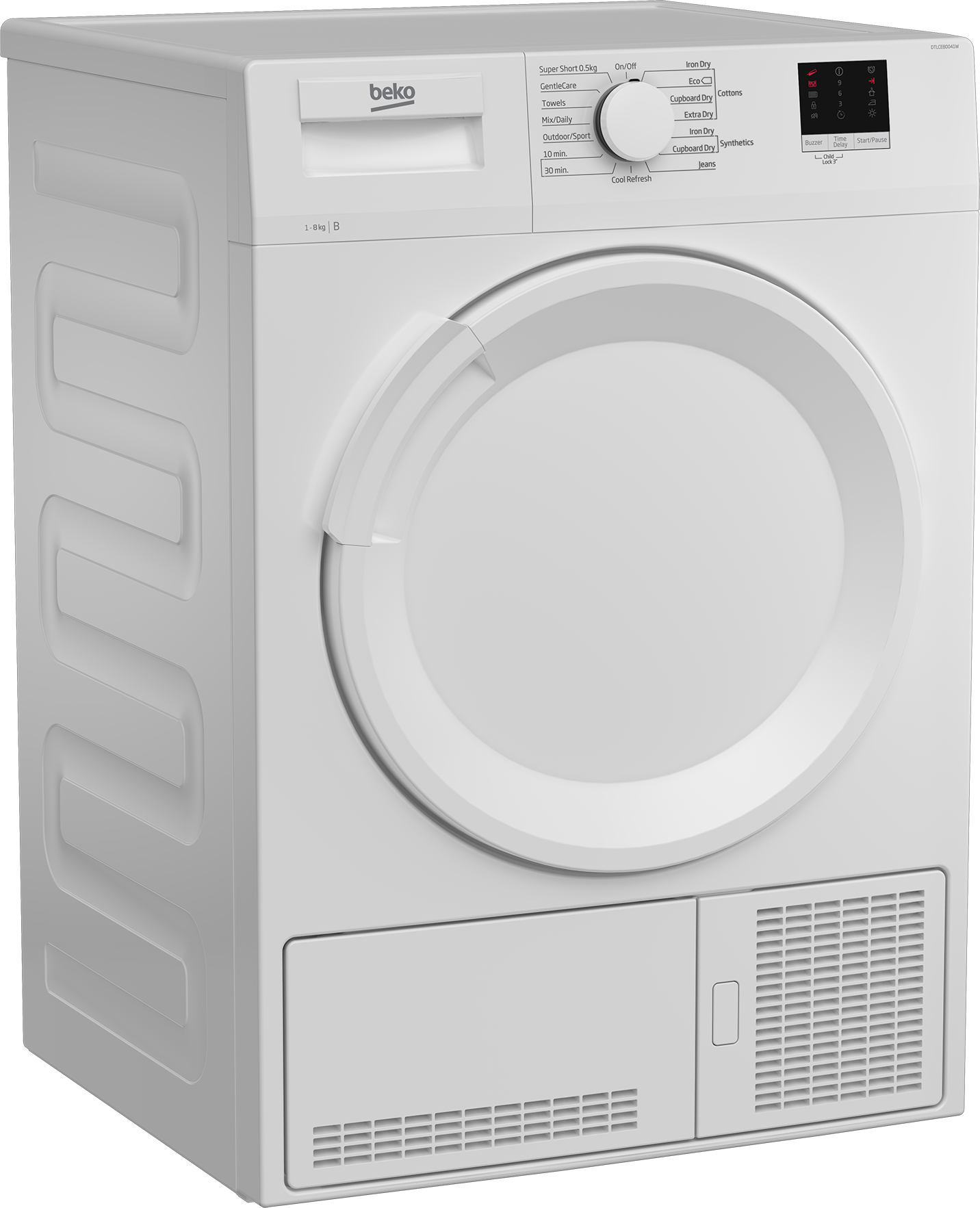 Beko DTLCE80041W 8kg Condenser Tumble Dryer - White