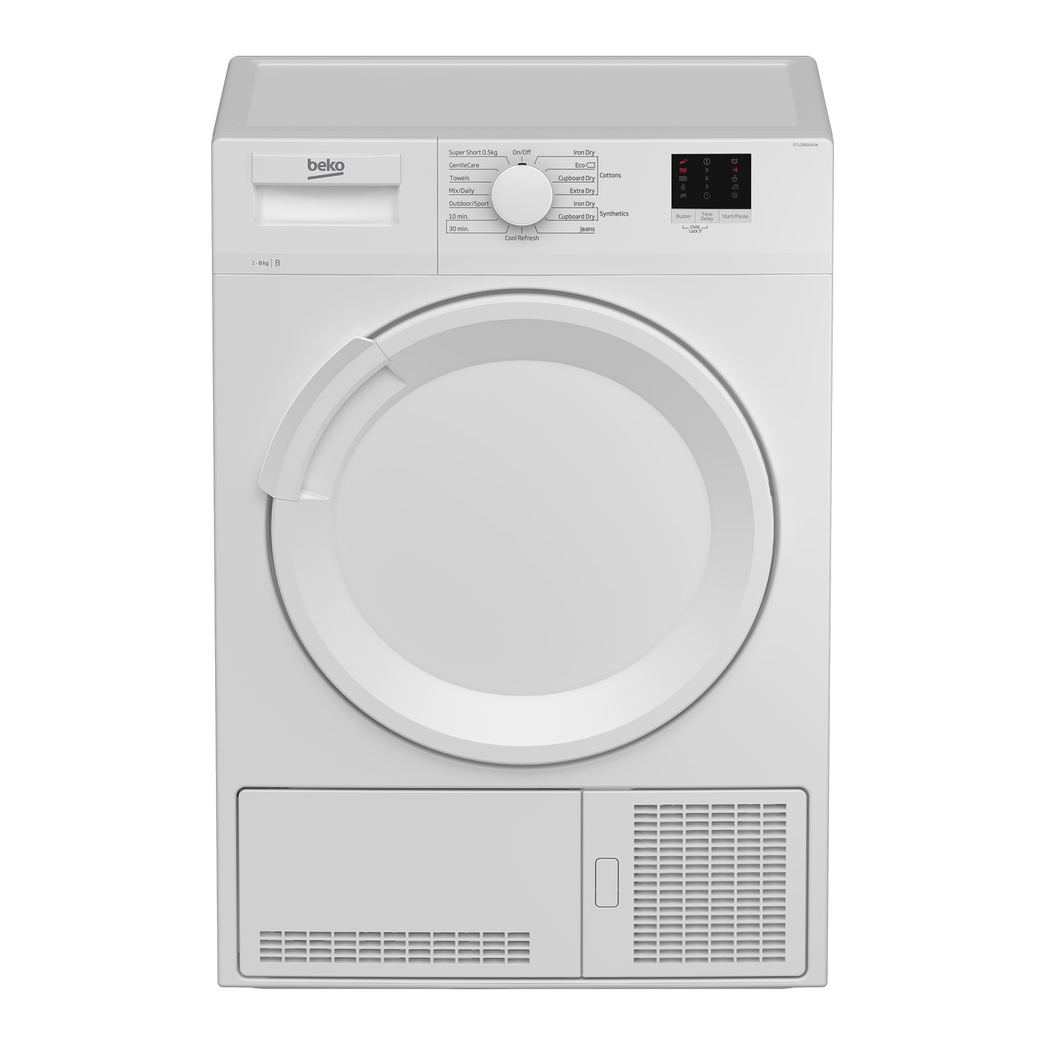 DTLCE80041W Condenser Tumble Dryer