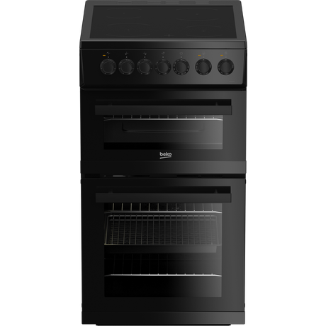 Beko EDVC503B 50cm Electric Double Oven with Ceramic Hob - Black