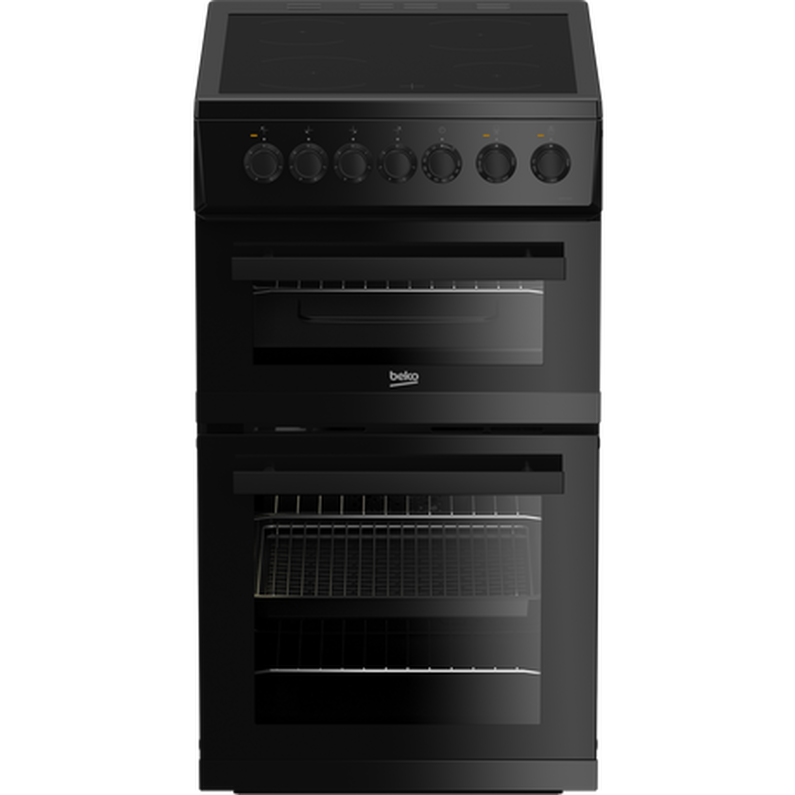 Beko EDVC503B 50cm Electric Double Oven with Ceramic Hob - Black