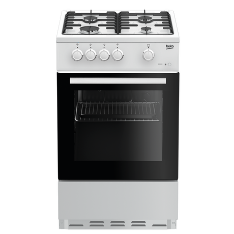 Beko ESG50W 50cm Single Oven Gas Cooker with Gas Hob - White