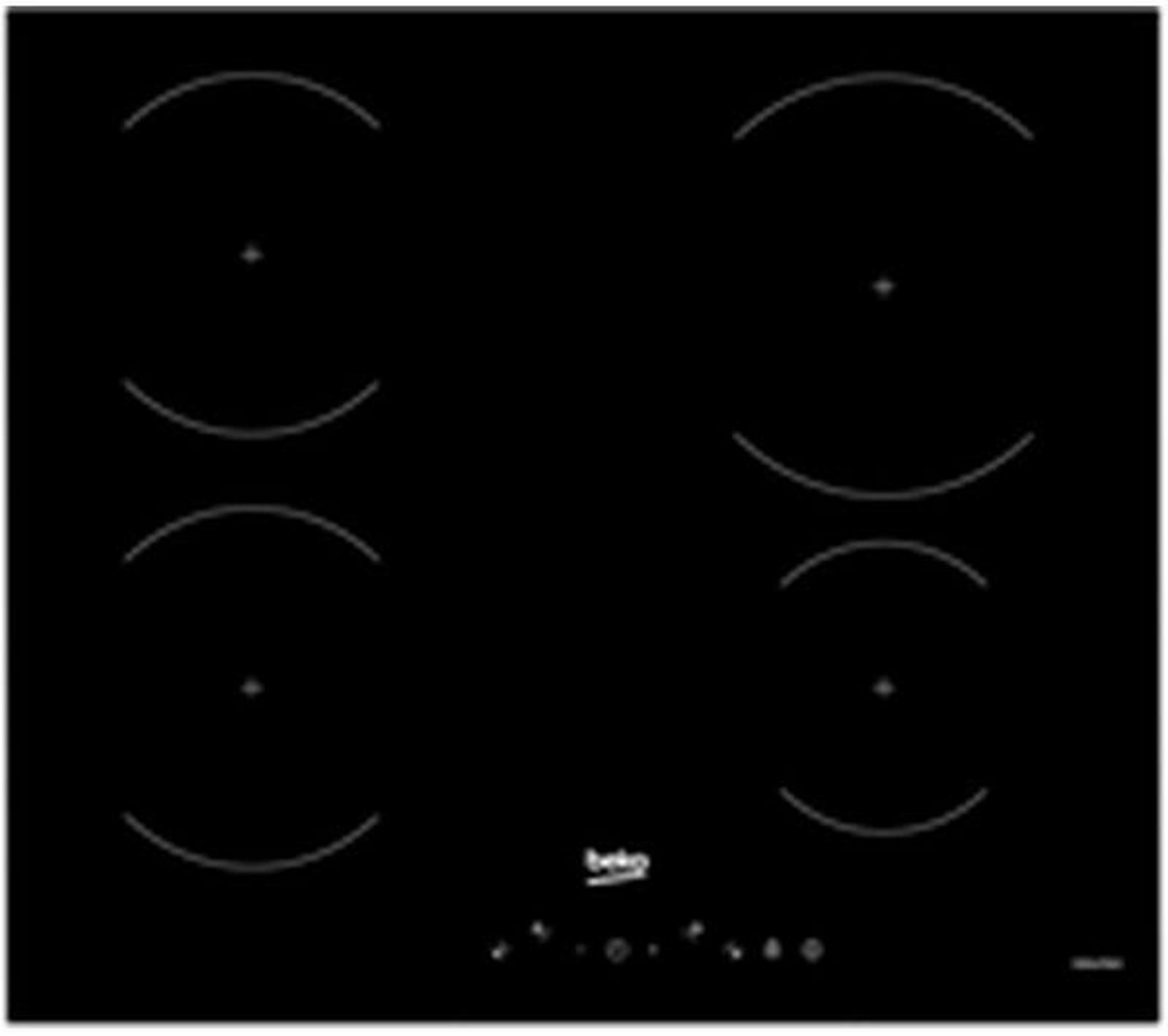 60cm Induction Hob with Touch Controls - Black