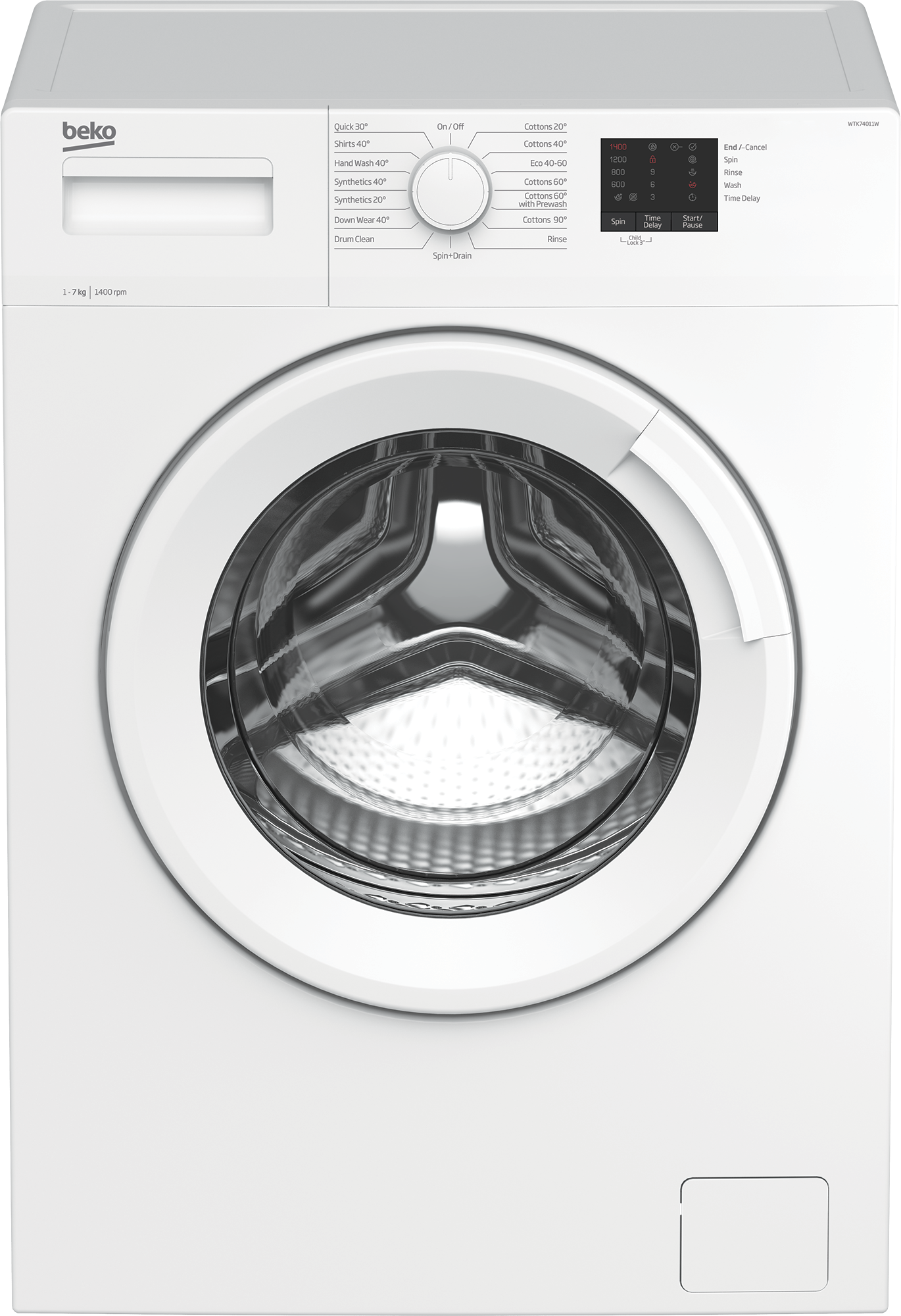 Beko WTK74011W 7kg 1400 Spin  Washing Machine - White