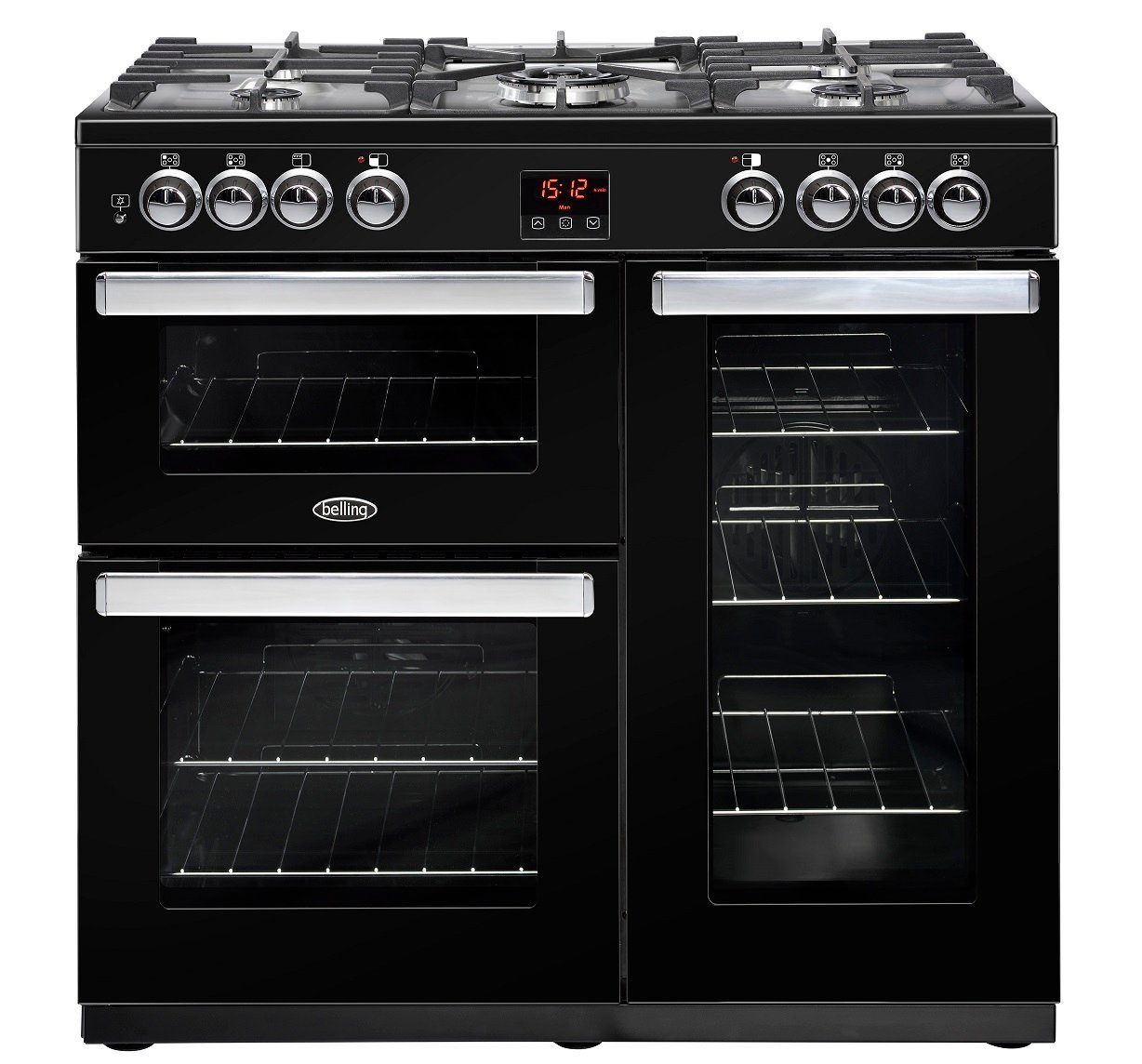 Belling 444444069 Cookcentre 90DFT Dual Fuel Range Cooker - Stainless Steel