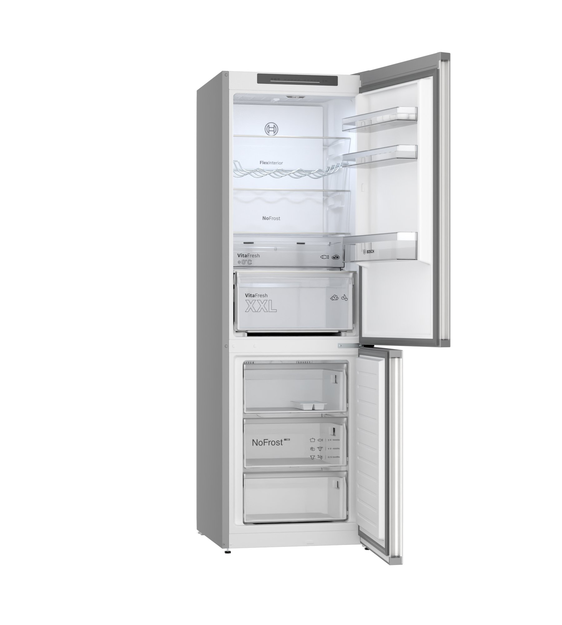 Bosch KGN362LDFG 60cm 70/30 Frost Free Fridge Freezer - Inox-look