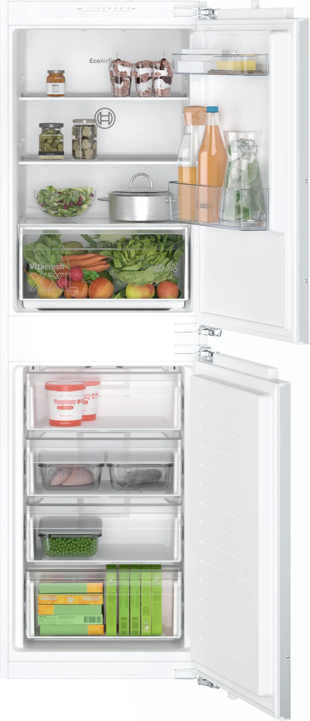 Bosch KIN85NFE0G 54.1cm 50/50 Built In No Frost Fridge Freezer