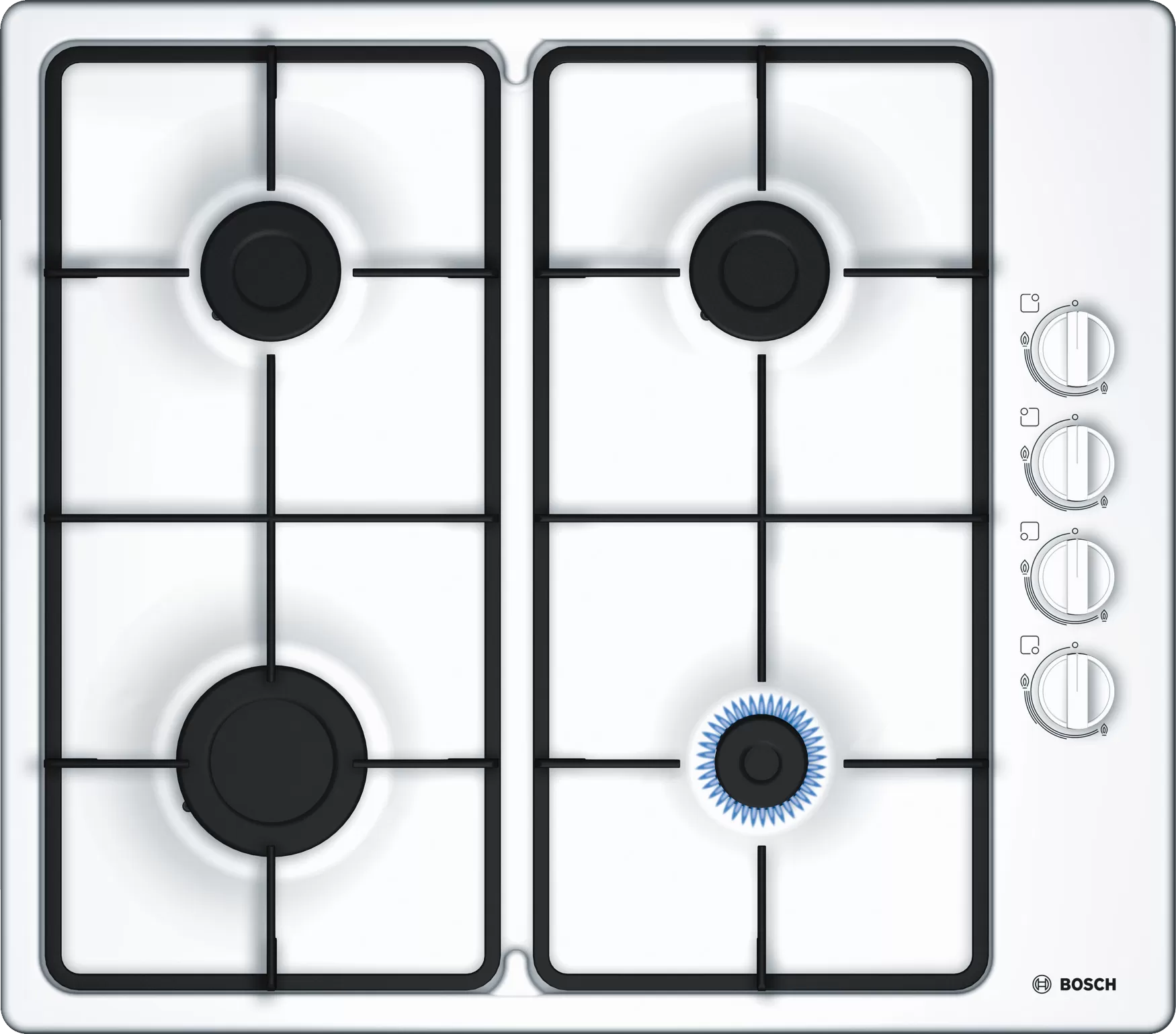 Bosch PBP6B2B60 58cm Gas Hob - White