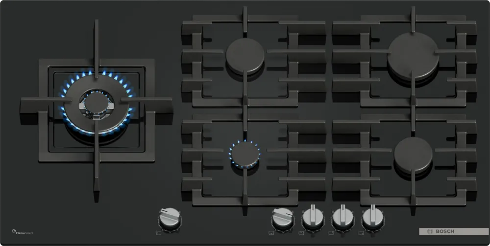 Bosch PPM9A6I40 90cm Built In Gas Hob - Black