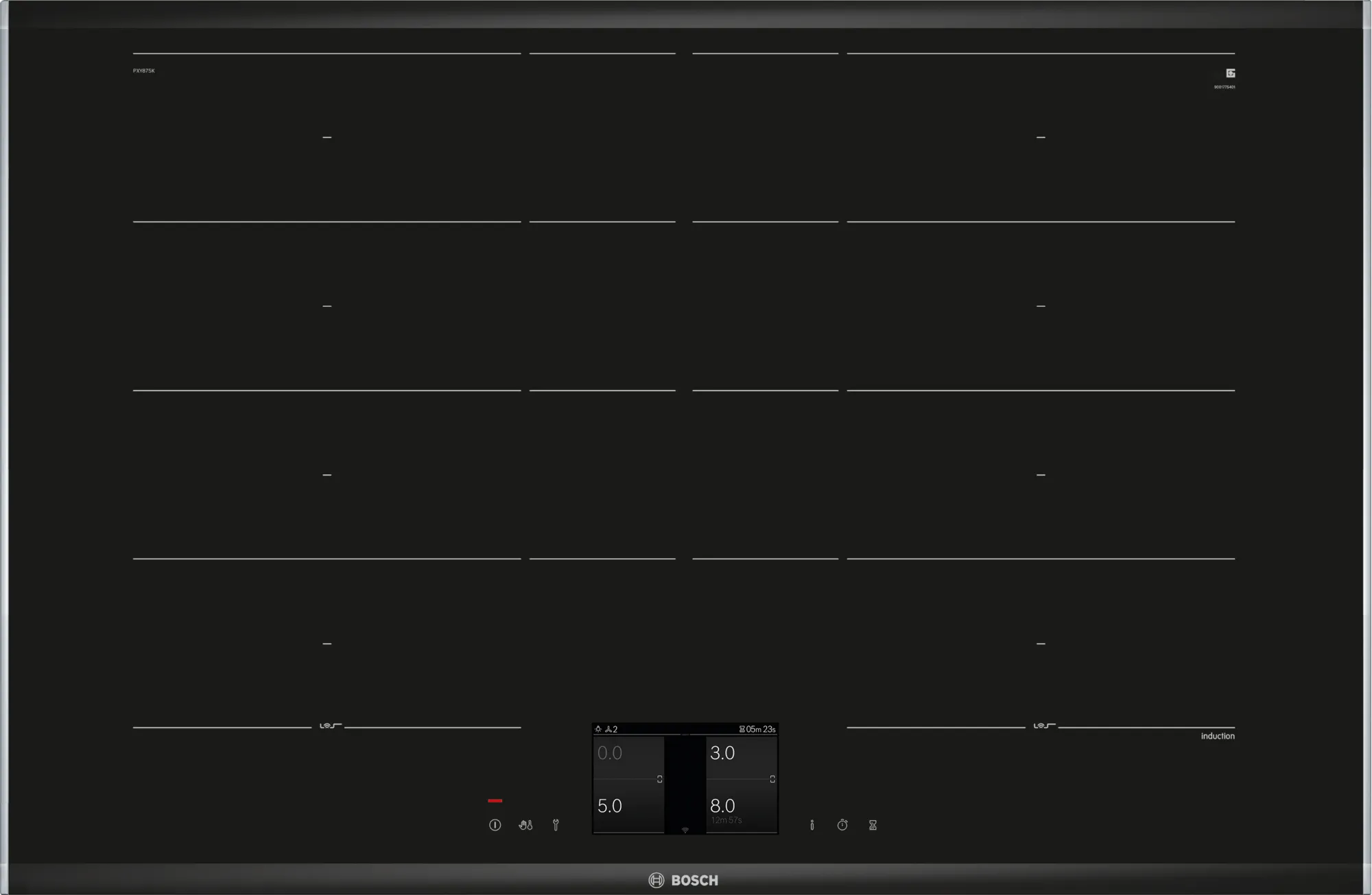 Bosch PXY875KW1E 81.6cm Induction Hob - Black