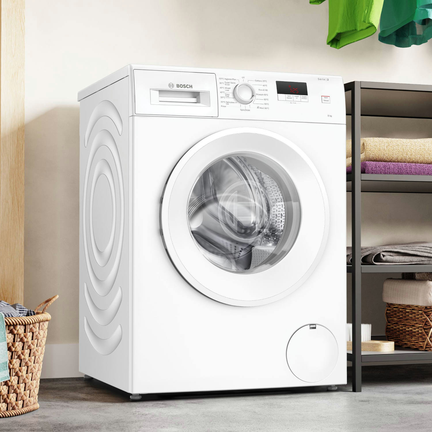 Bosch WGE03408GB 8kg 1400 Spin Washing Machine - White