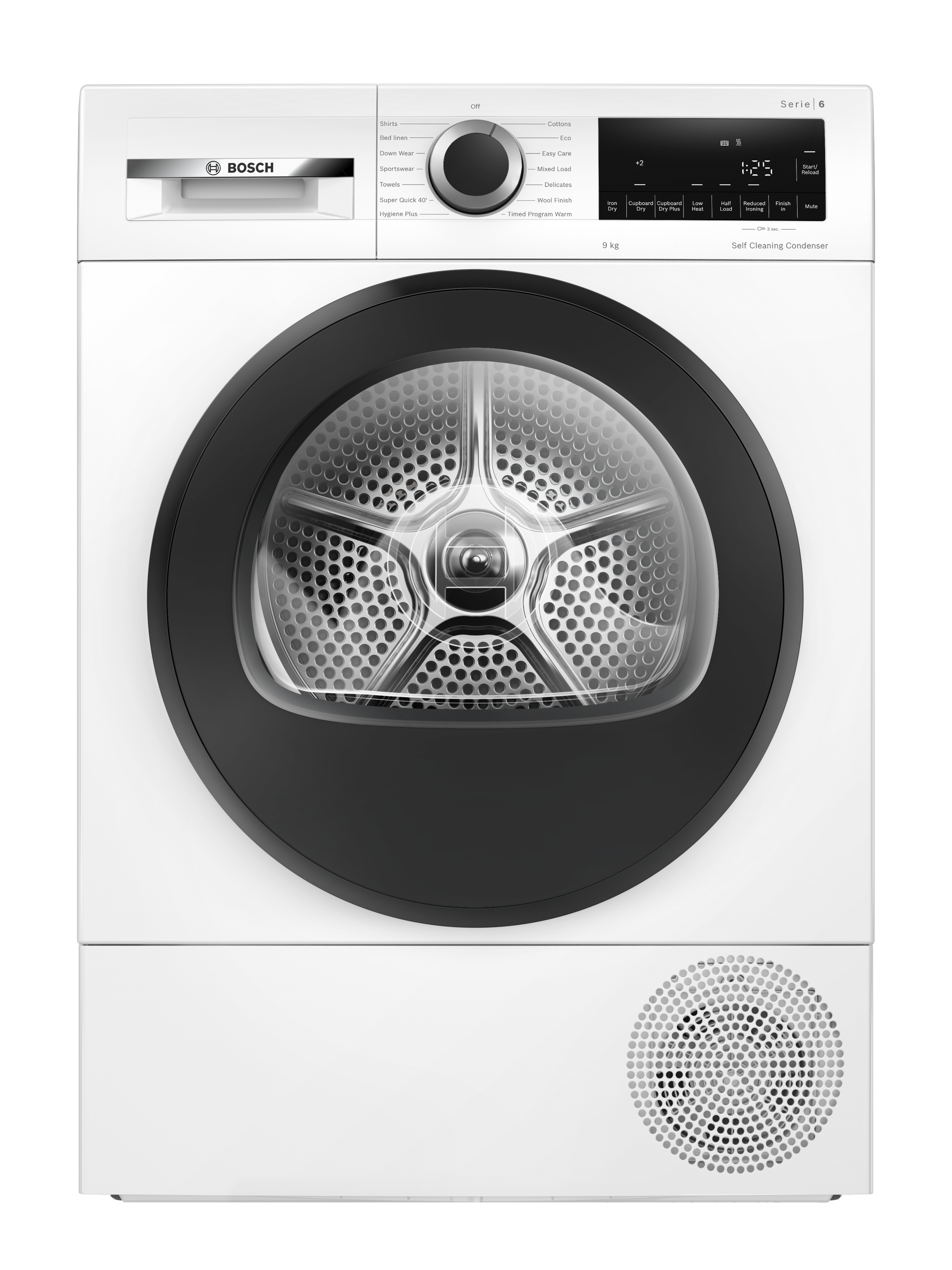 Bosch, Series 6 WQG24502GB 9kg Heat Pump Tumble Dryer - White