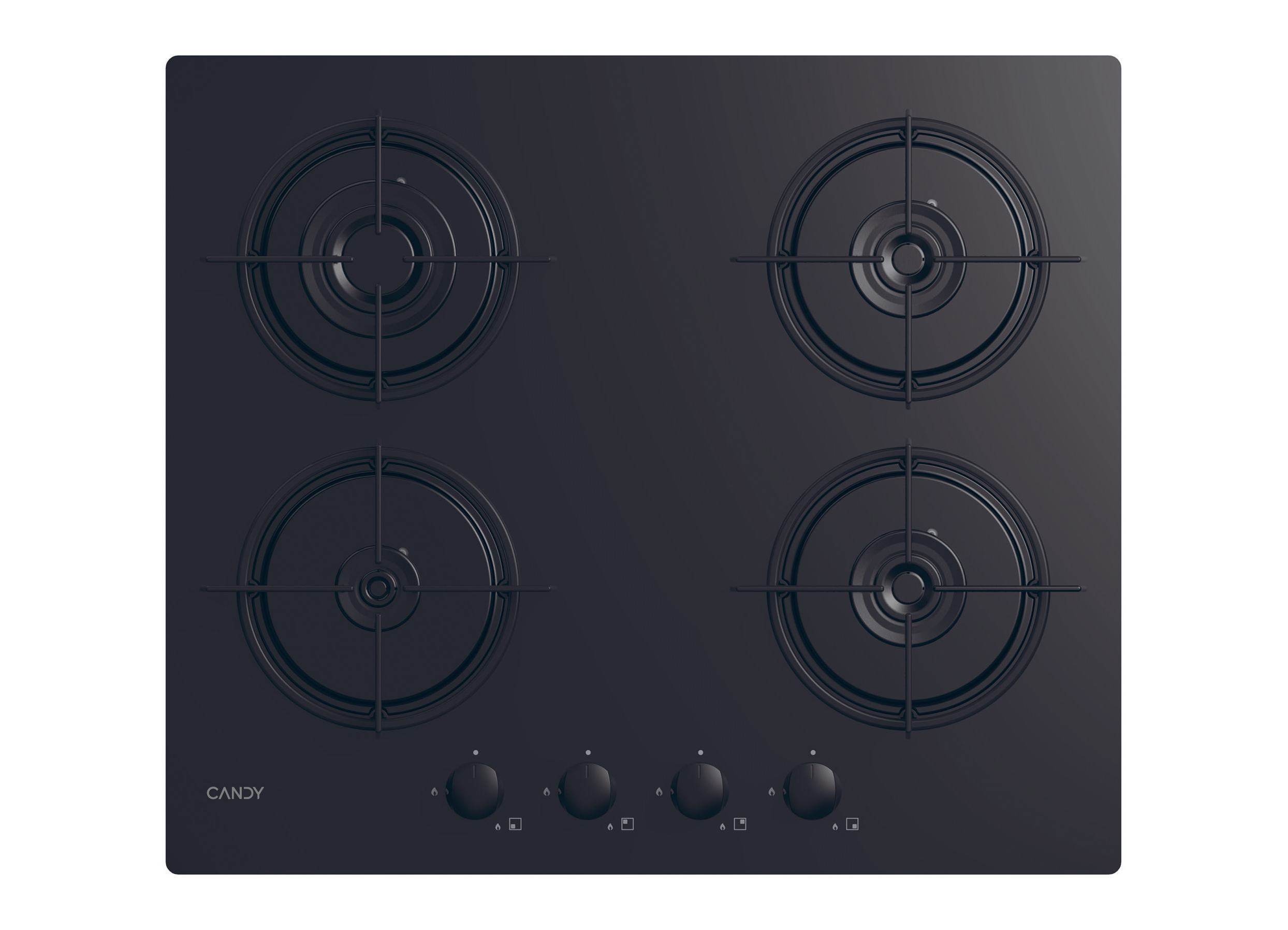  Candy CVW6BB - 59.5cm Built In 4 zone Gas Hob - Black