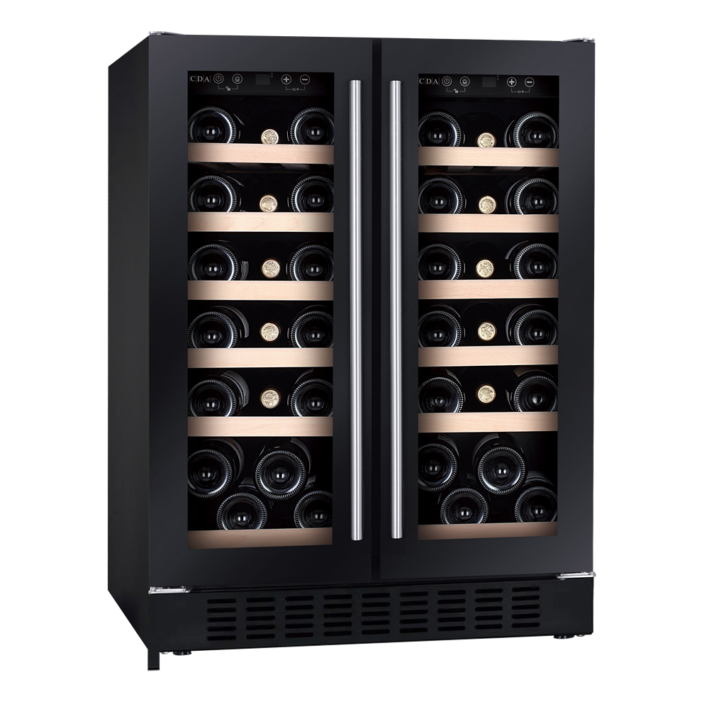 CDA CFWC624BL 60cm - Under Counter Wine Cooler - Black