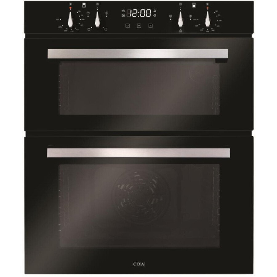 CDA DC741BL 54cm Built-Under Electric Double Oven - Black