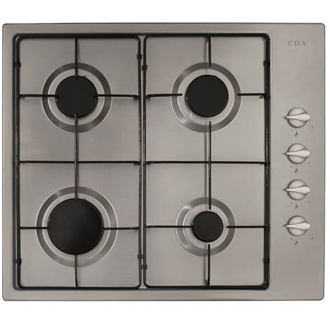 CDA HG6151SS 58cm 4 Burner Gas Hob - Stainless Steel 