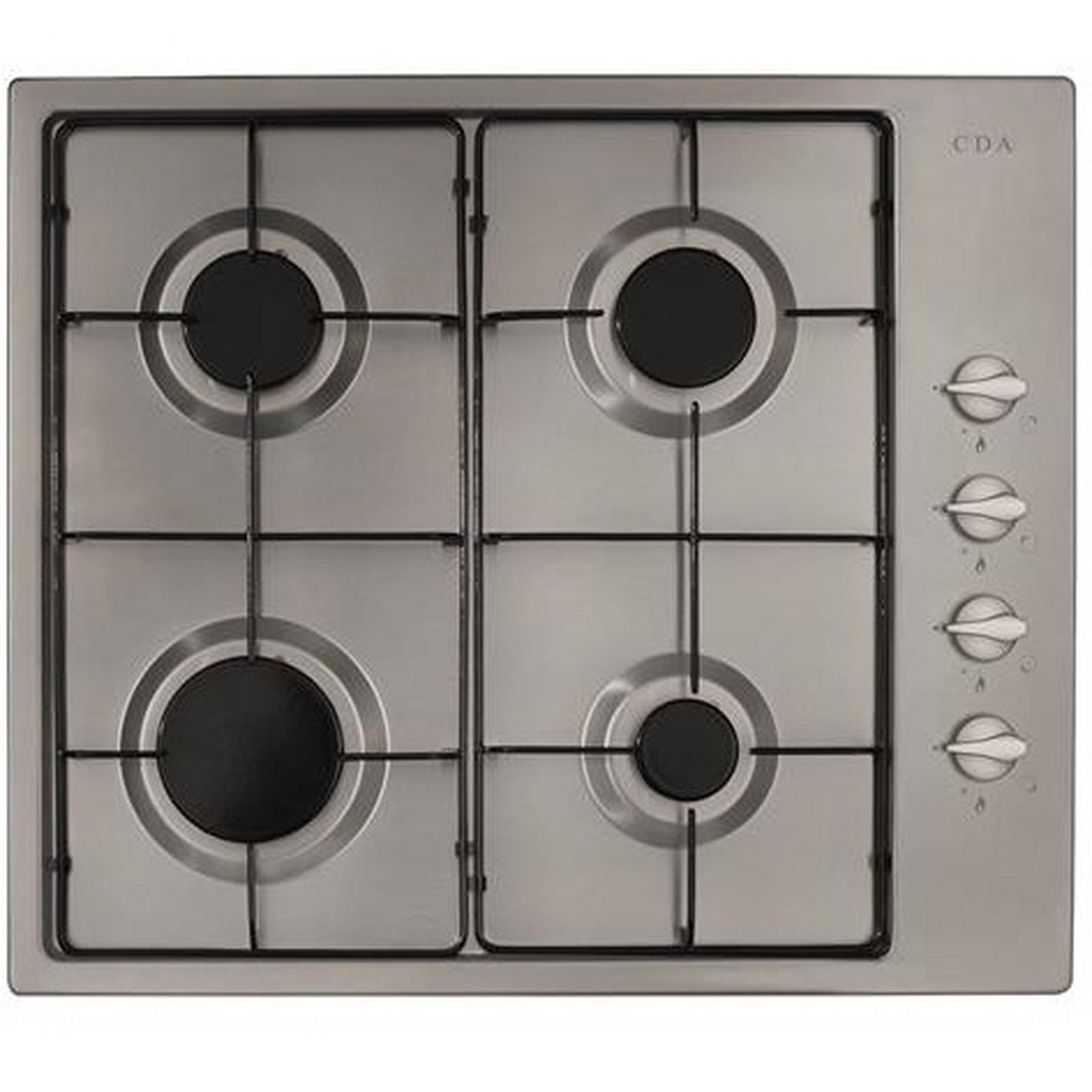 CDA HG6151SS 58cm 4 Burner Gas Hob - Stainless Steel