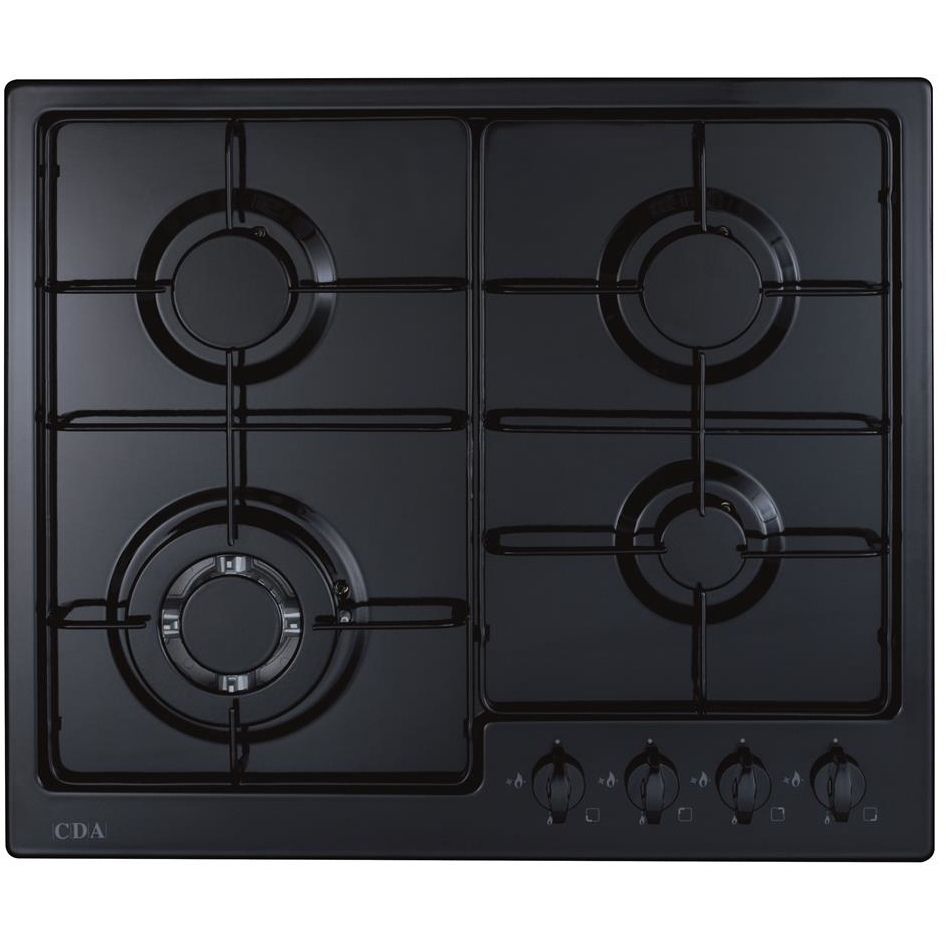 CDA HG6251BL 58cm 4 Burner Gas Hob - Black