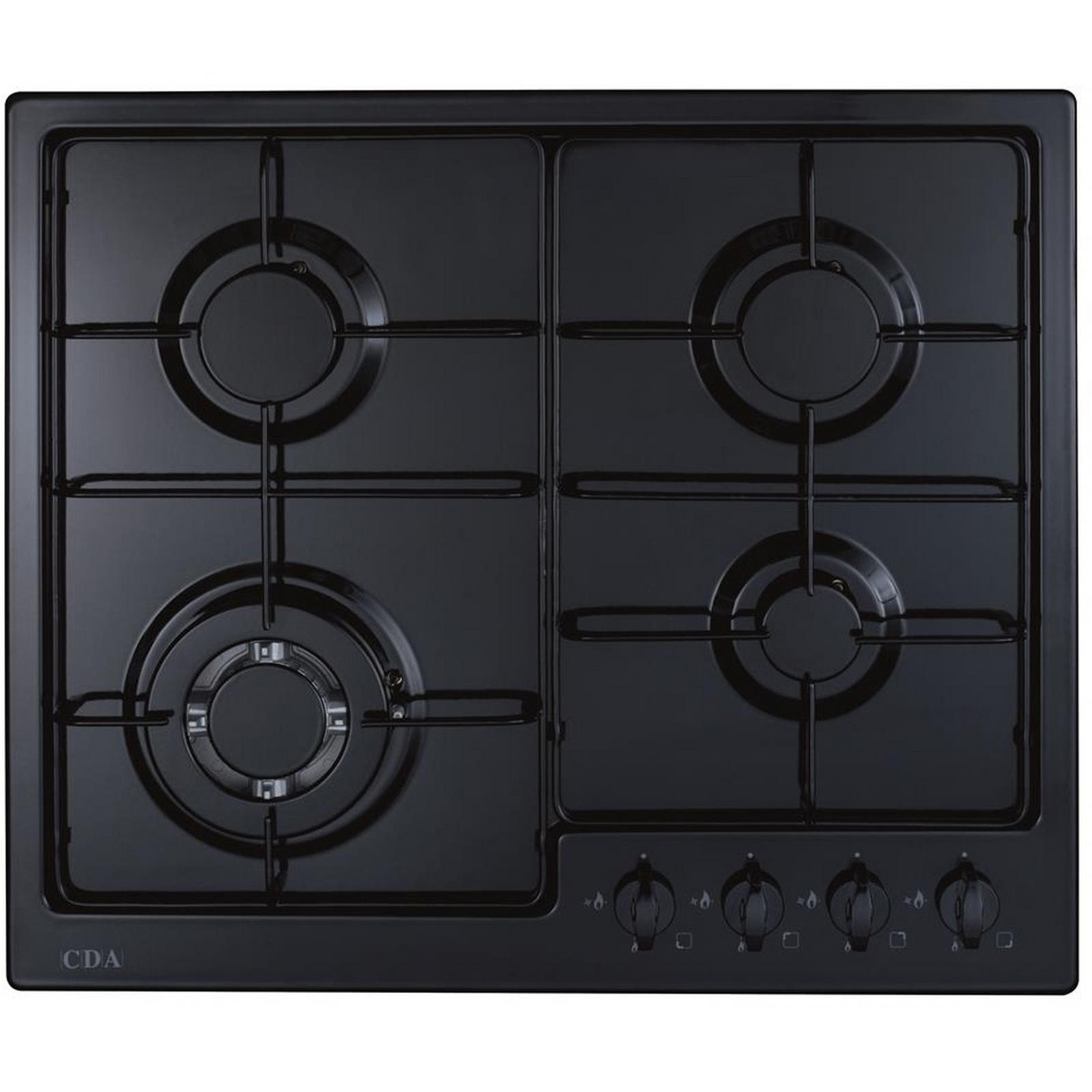 CDA HG6251BL 58cm 4 Burner Gas Hob - Black