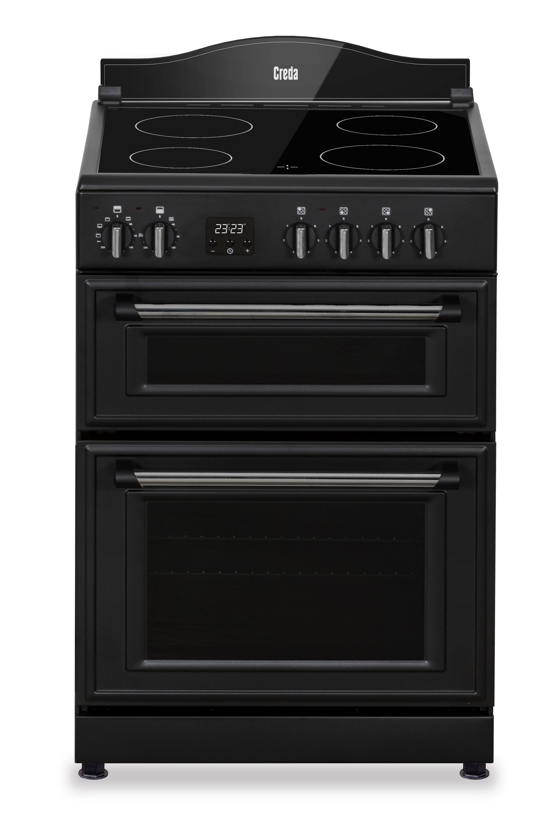 Creda C60CMRA 59.8cm Electric Rangecooker with Double Oven and Ceramic Hob - Anthracite