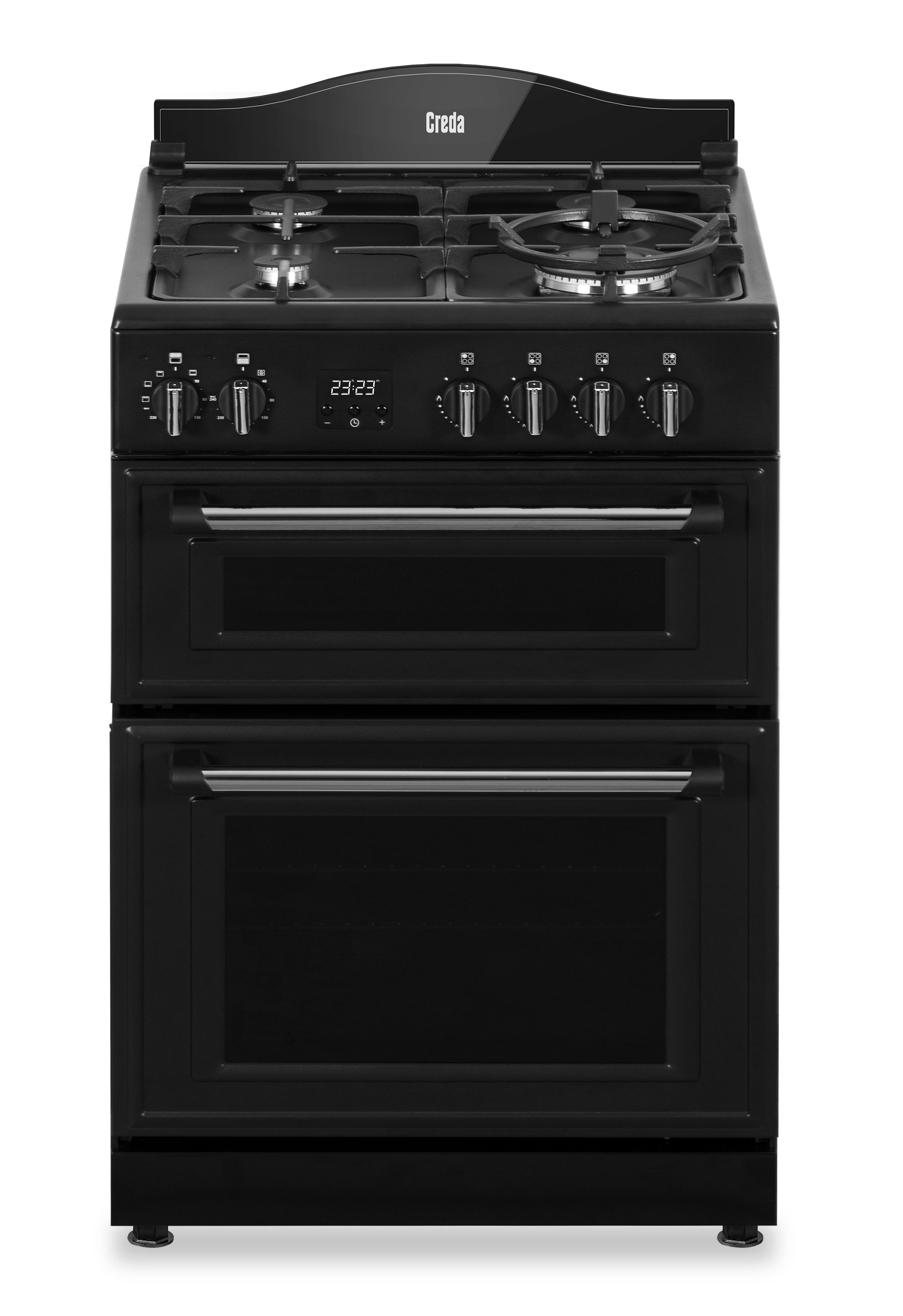 Creda C60DFMRA 59.8cm Dual Fuel Rangecooker with Double Oven and Gas Hob - Anthracite