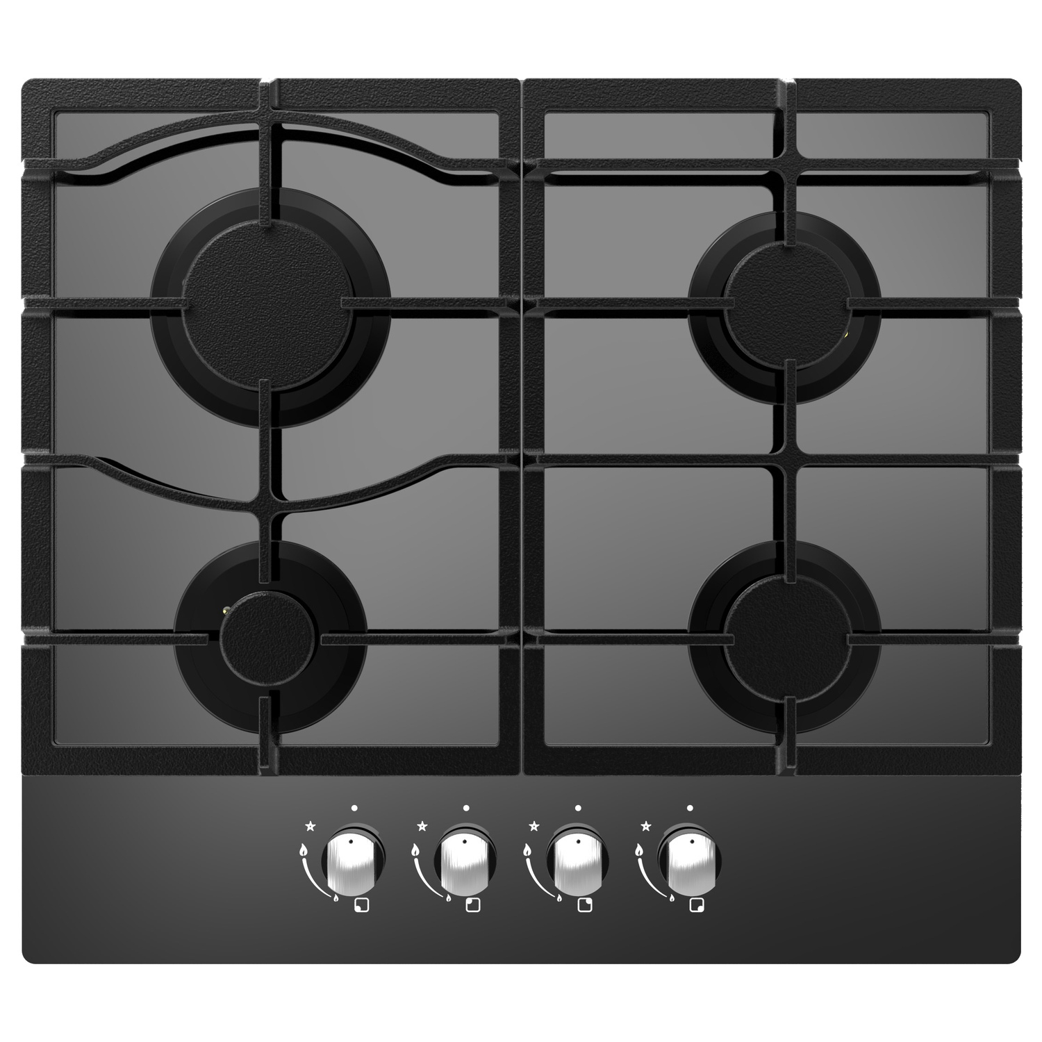 Cata UBGOG601BK 59cm Gas Hob - Black