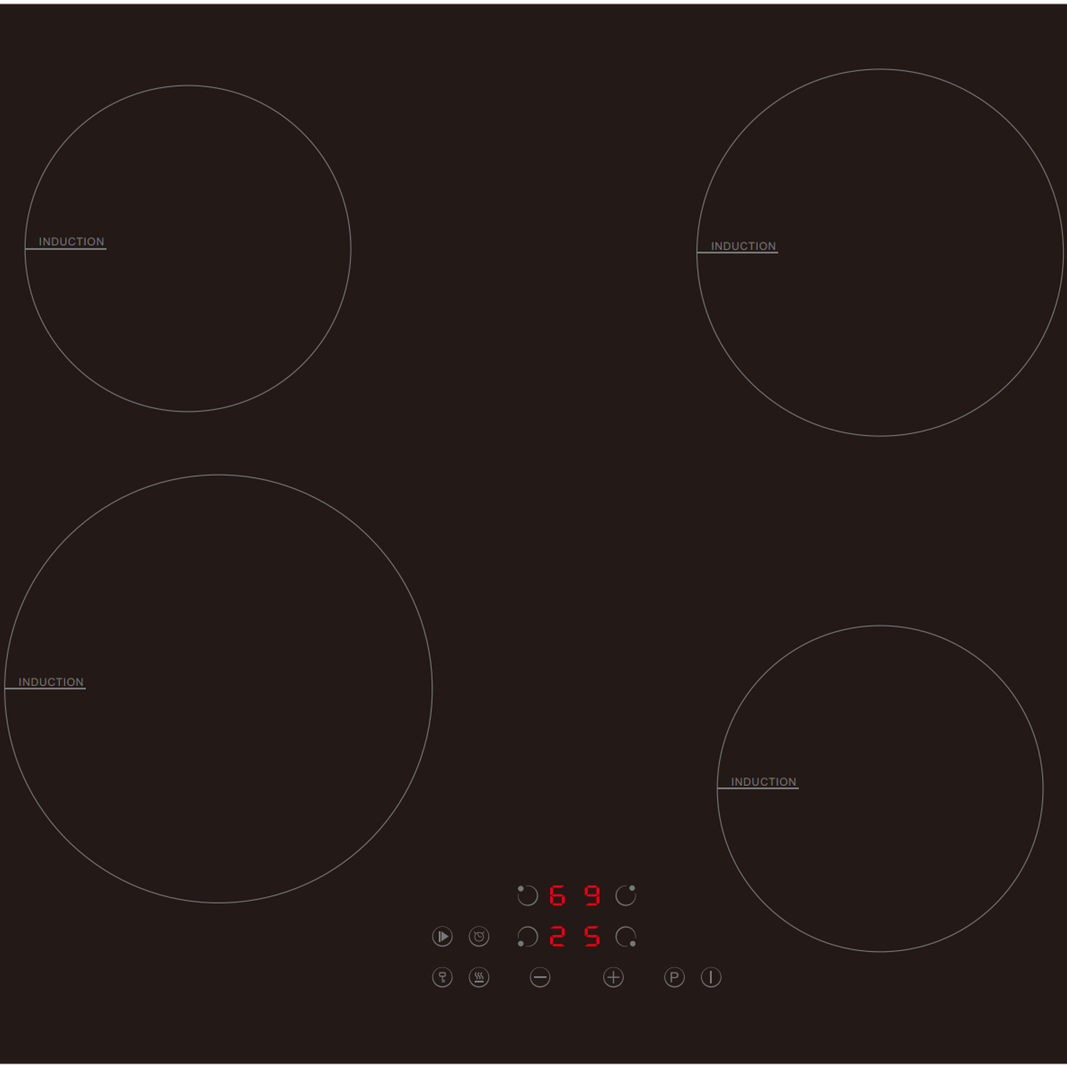 Cata UBIND60MT 59cm Induction Hob - Black