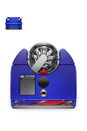 Dyson 360VISNAV Robot Vacuum Cleaner  - 65 Minutes Run Time - Moulded Blue/Nickel