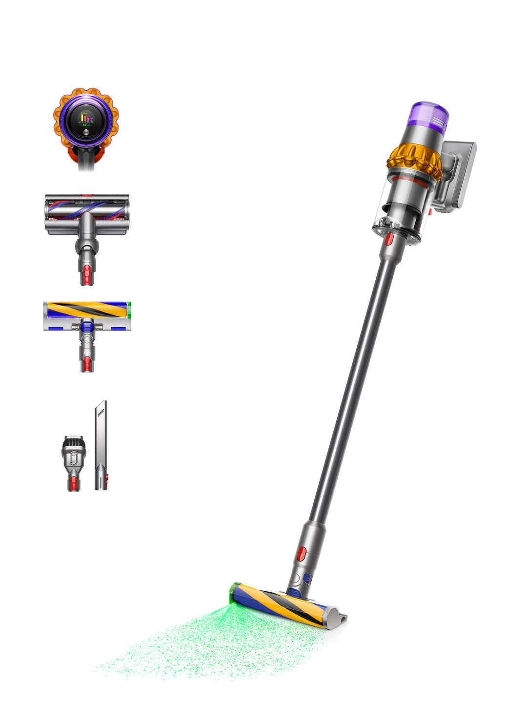 Dyson V15-2024 Cordless Vacuum - 60 Minutes Run Time - Yellow/Nickel