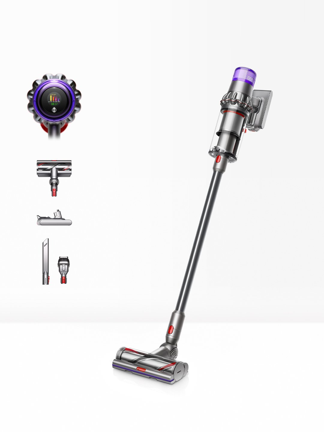 Dyson V15DETECT Stick Vacuum Cleaner - 60 Minutes Run Time - Silver