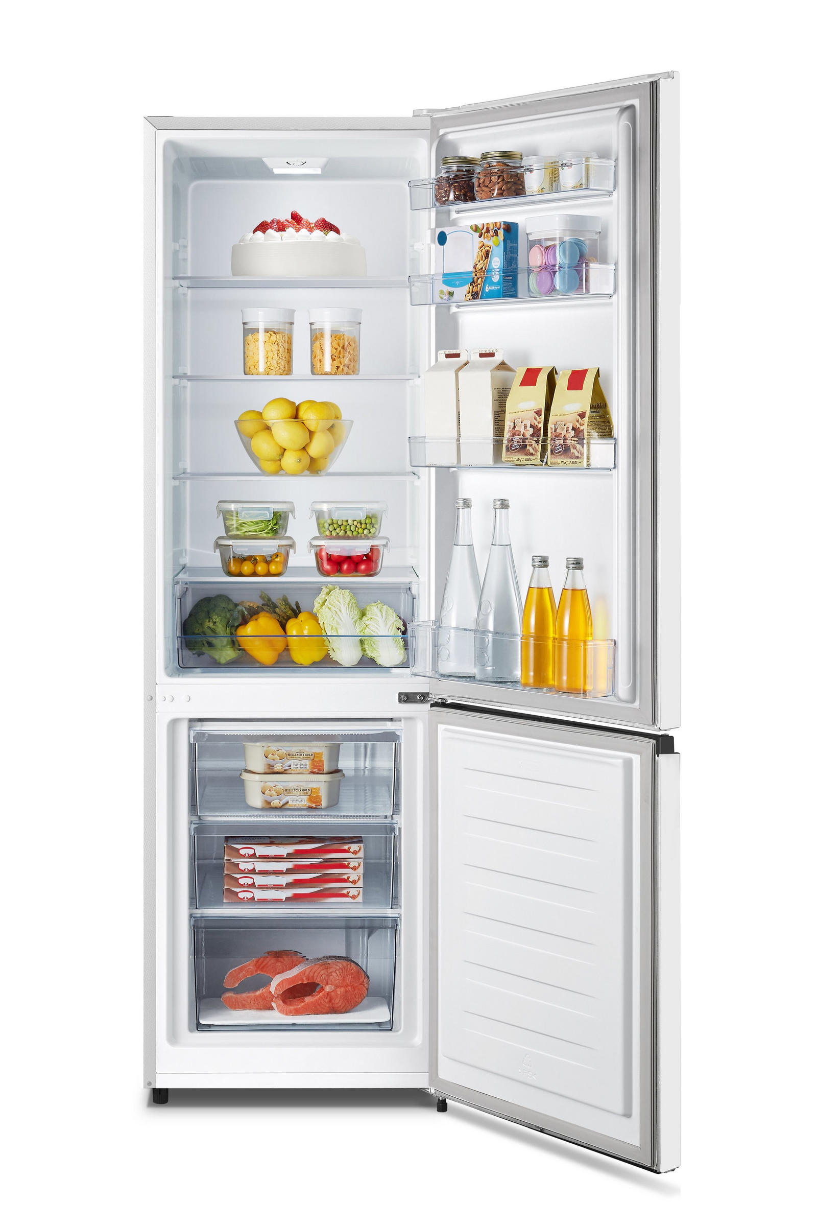 Fridgemaster MC55265AF 55cm 70/30 Manual Fridge Freezer - White