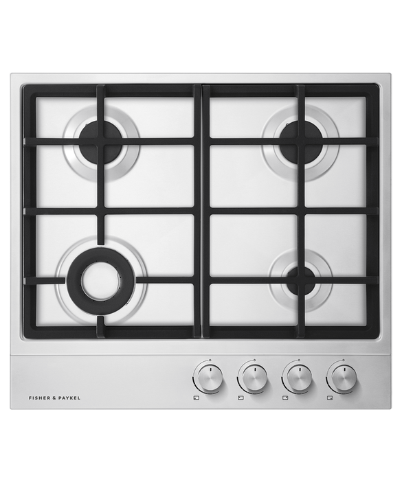 Fisher & Paykel CG604DLPX1 60cm 4 Burner Gas Hob - Stainless Steel