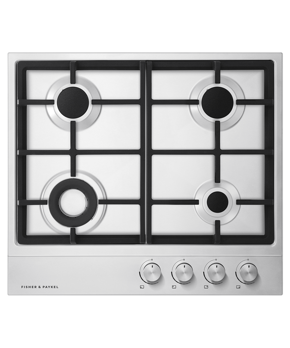 Fisher & Paykel CG604DNGX1 4 Burner 60cm Gas Hob - Stainless Steel
