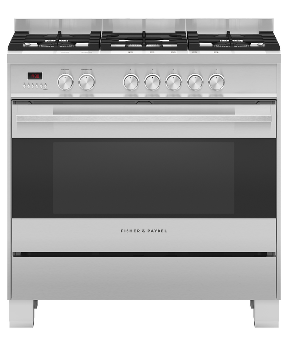 Fisher & Paykel OR90SDG4X1 90cm Dual Fuel 5 Burner Cooker - Stainless Steel