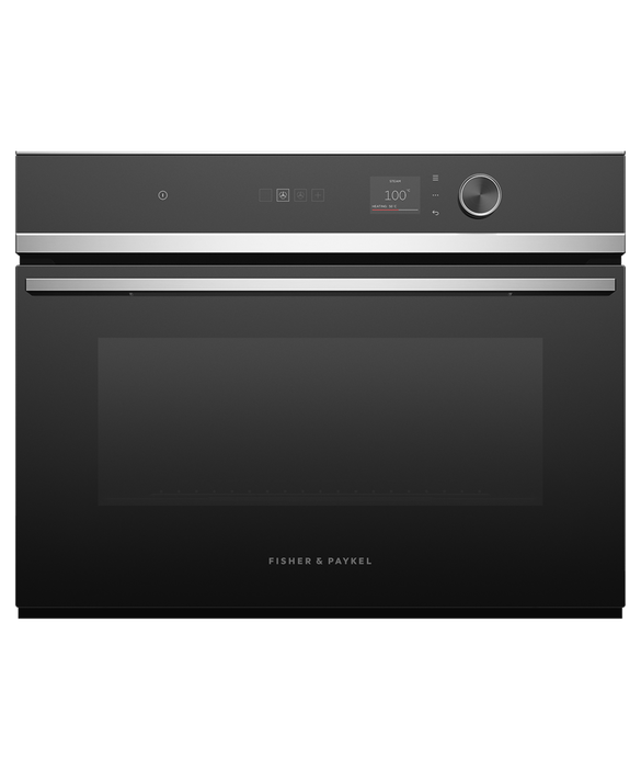 Fisher & Paykel OS60NDLX1 Built In Compact Steam Oven - Black / Stainless Steel